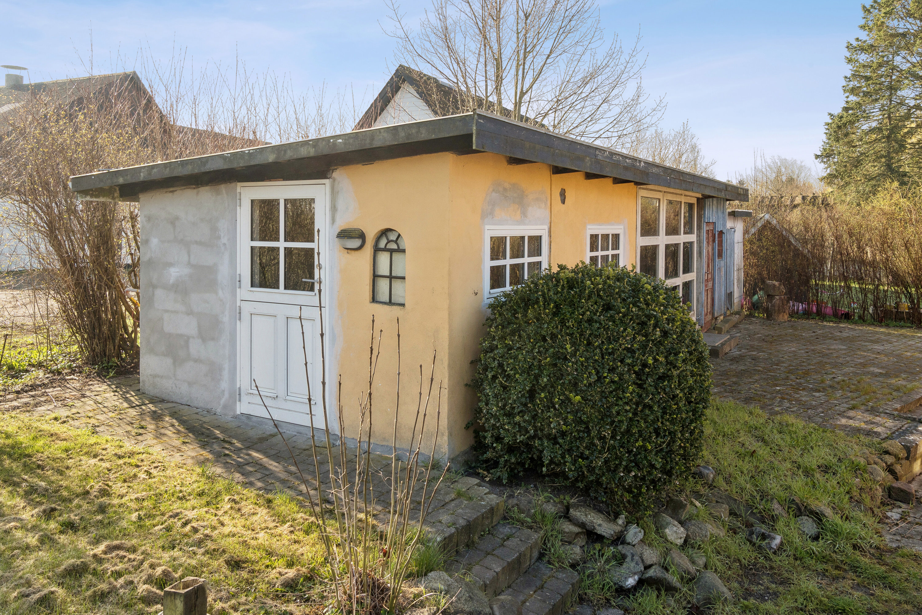 Fremhævet set fra haven billede i fuldskærmstilstand. Billede af Nielstrupvej 58, Nielstrup, 4690 Haslev