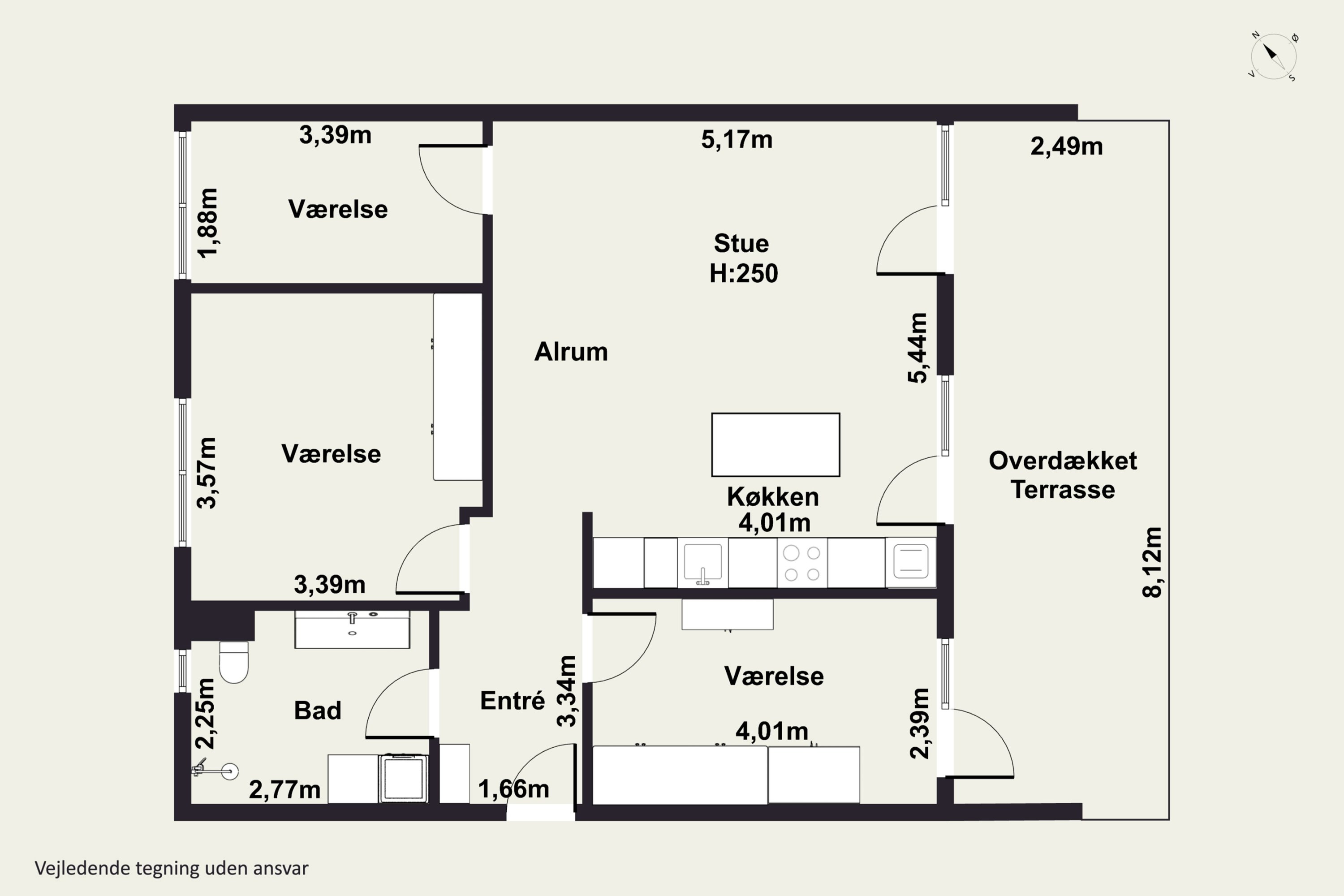 Plantegninger billede af Rødovrevej 380, st.. th., 2610 Rødovre