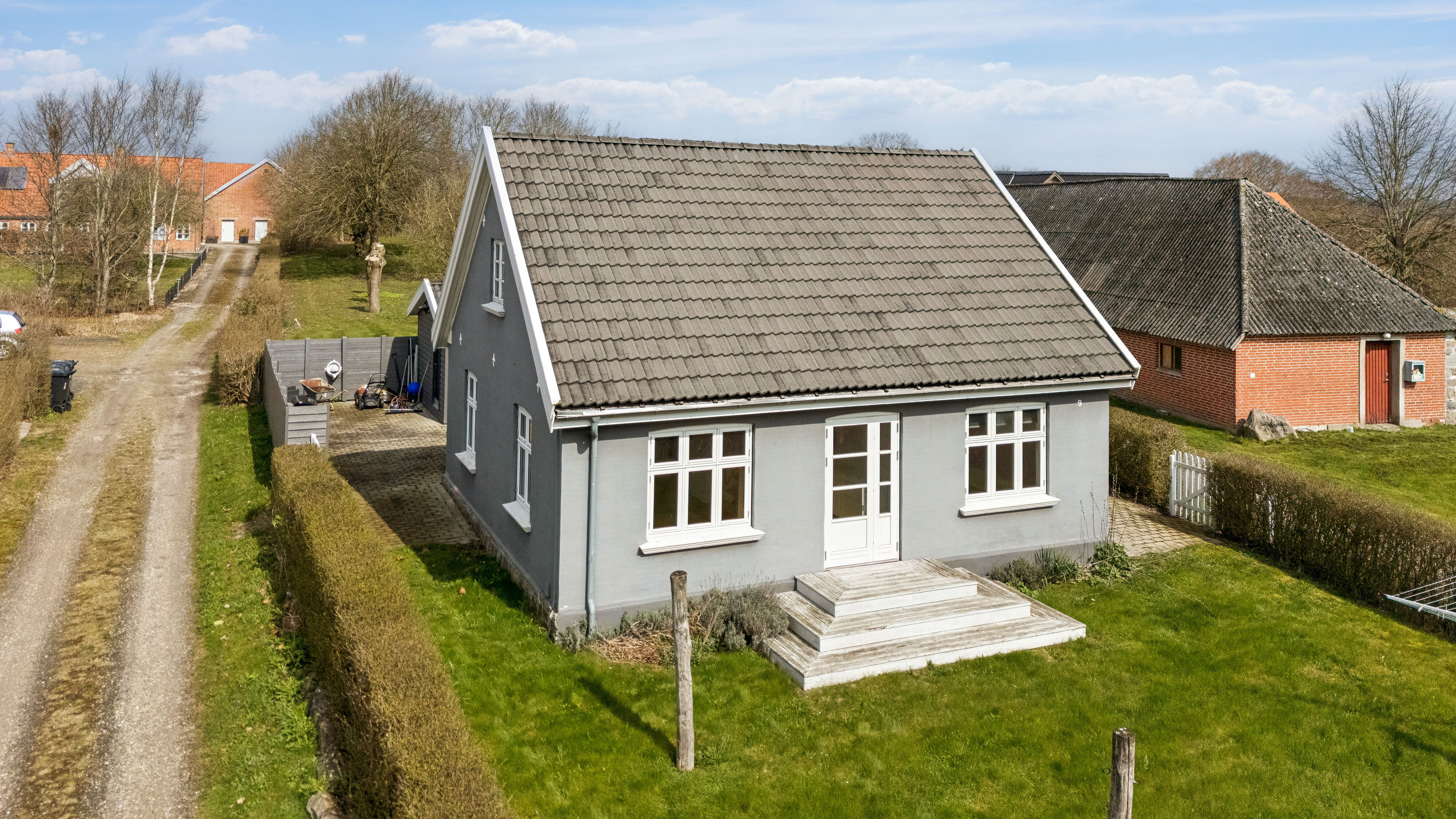 Fremhævet set fra haven billede i fuldskærmstilstand. Billede af Labingvej 9, Labing, 8462 Harlev J