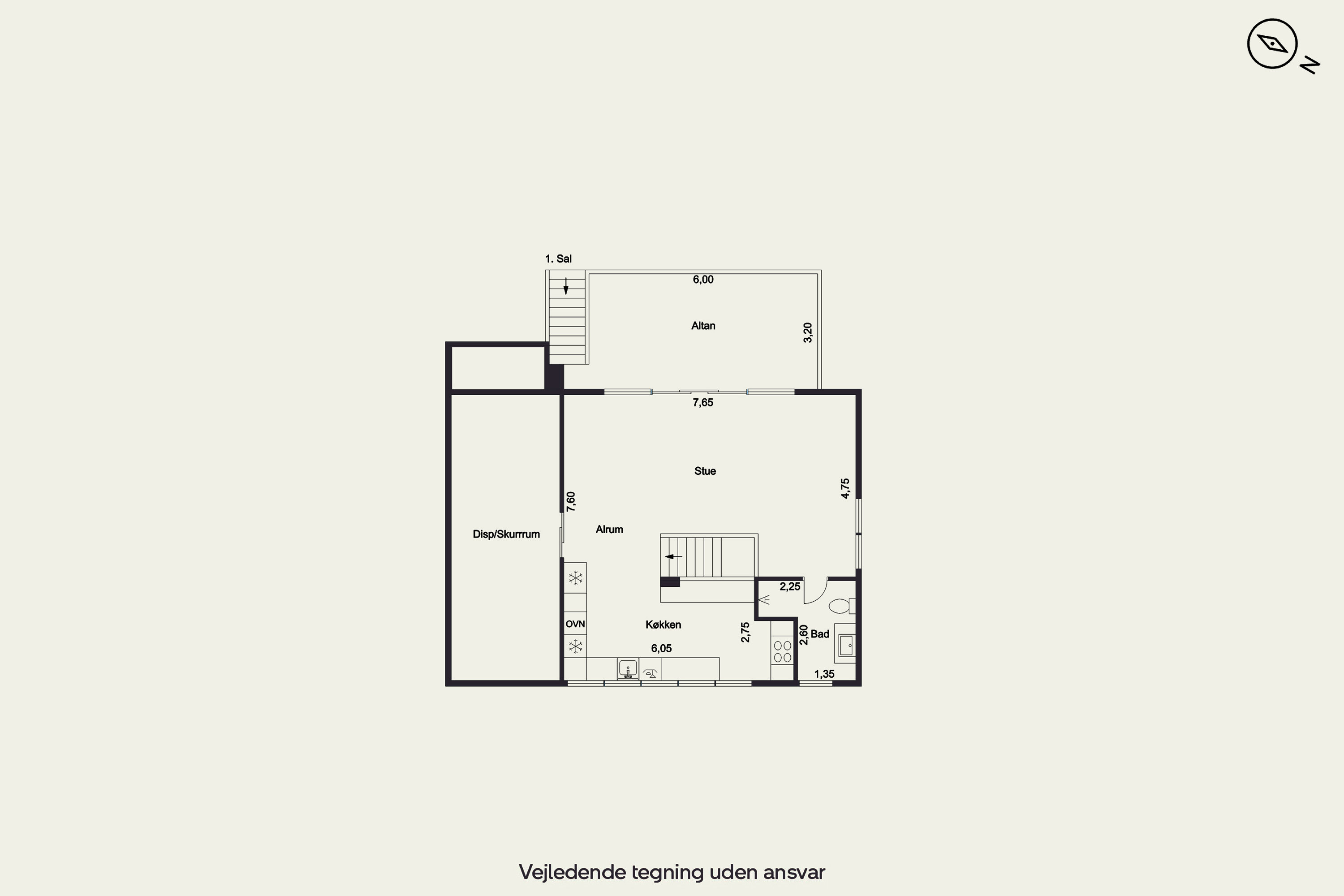 Plantegninger billede af Strandhøjen 22, 3600 Frederikssund