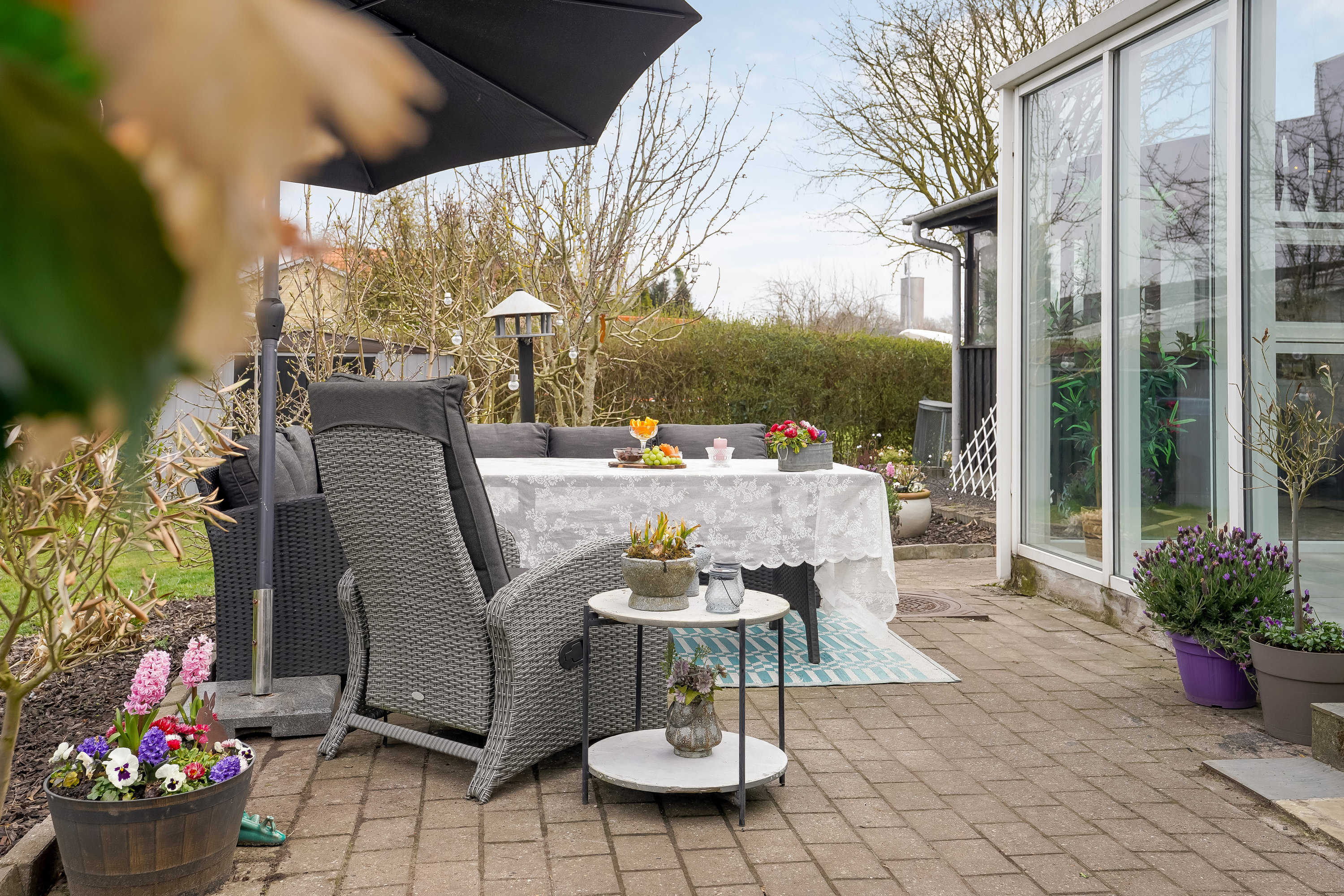 Fremhævet terrasse billede i fuldskærmstilstand. Billede af Rønnevej 20, 5580 Nørre Aaby