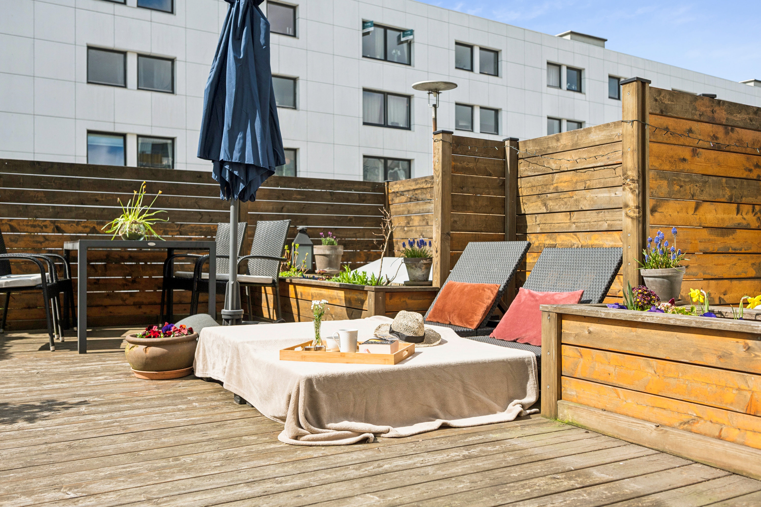 Fremhævet terrasse billede i fuldskærmstilstand. Billede af Søndre Fasanvej 90, 1. 104., 2500 Valby