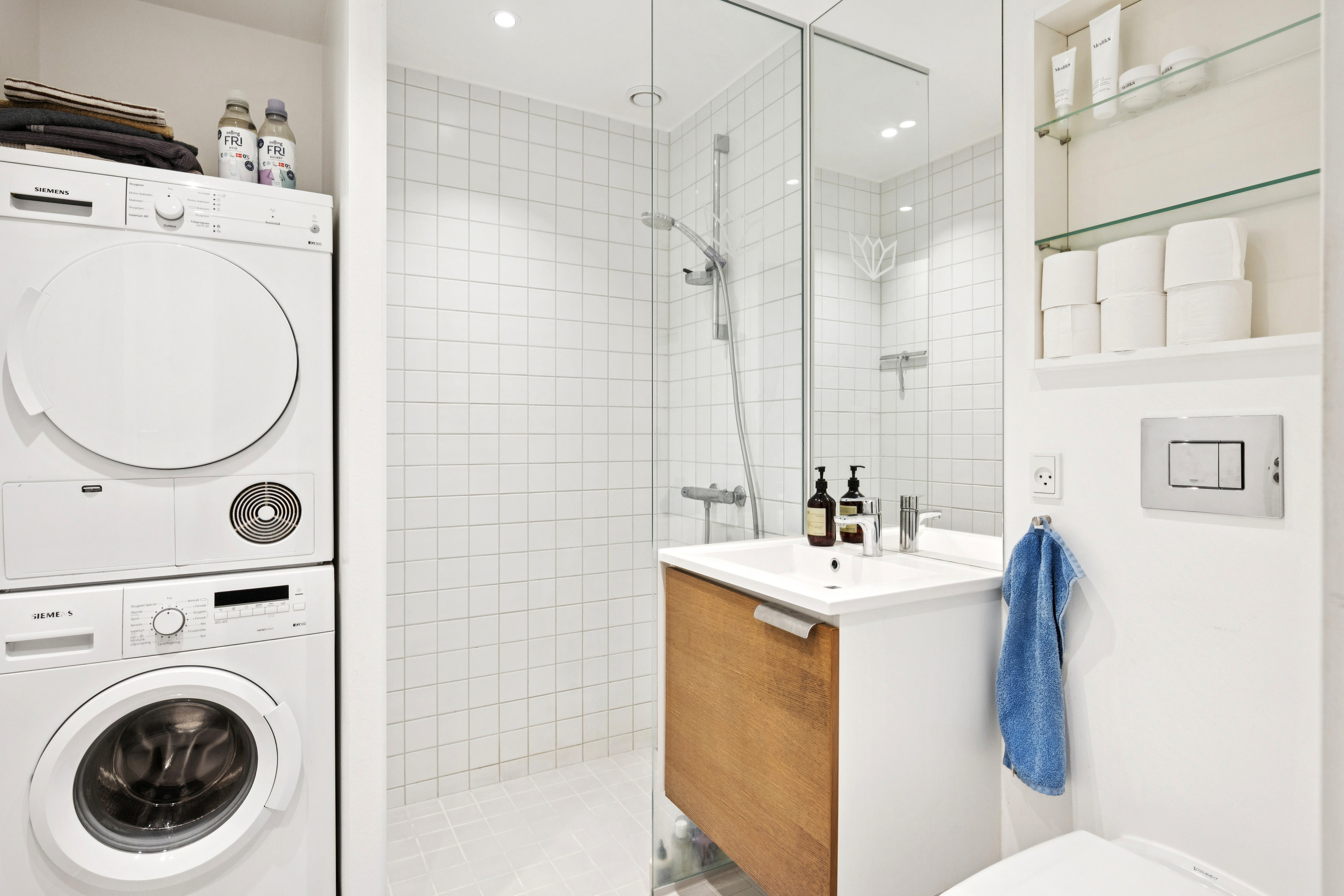 Fremhævet badeværelse billede i fuldskærmstilstand. Billede af Mariane Thomsens Gade 6, 1. 4., 8000 Aarhus C