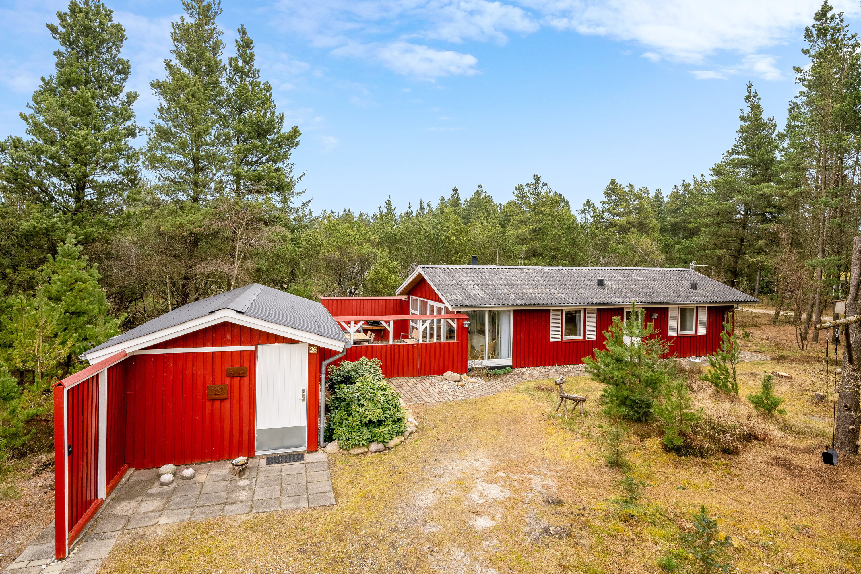 Fremhævet facade billede i fuldskærmstilstand. Billede af Højsvej 26, Lønne, 6830 Nørre Nebel