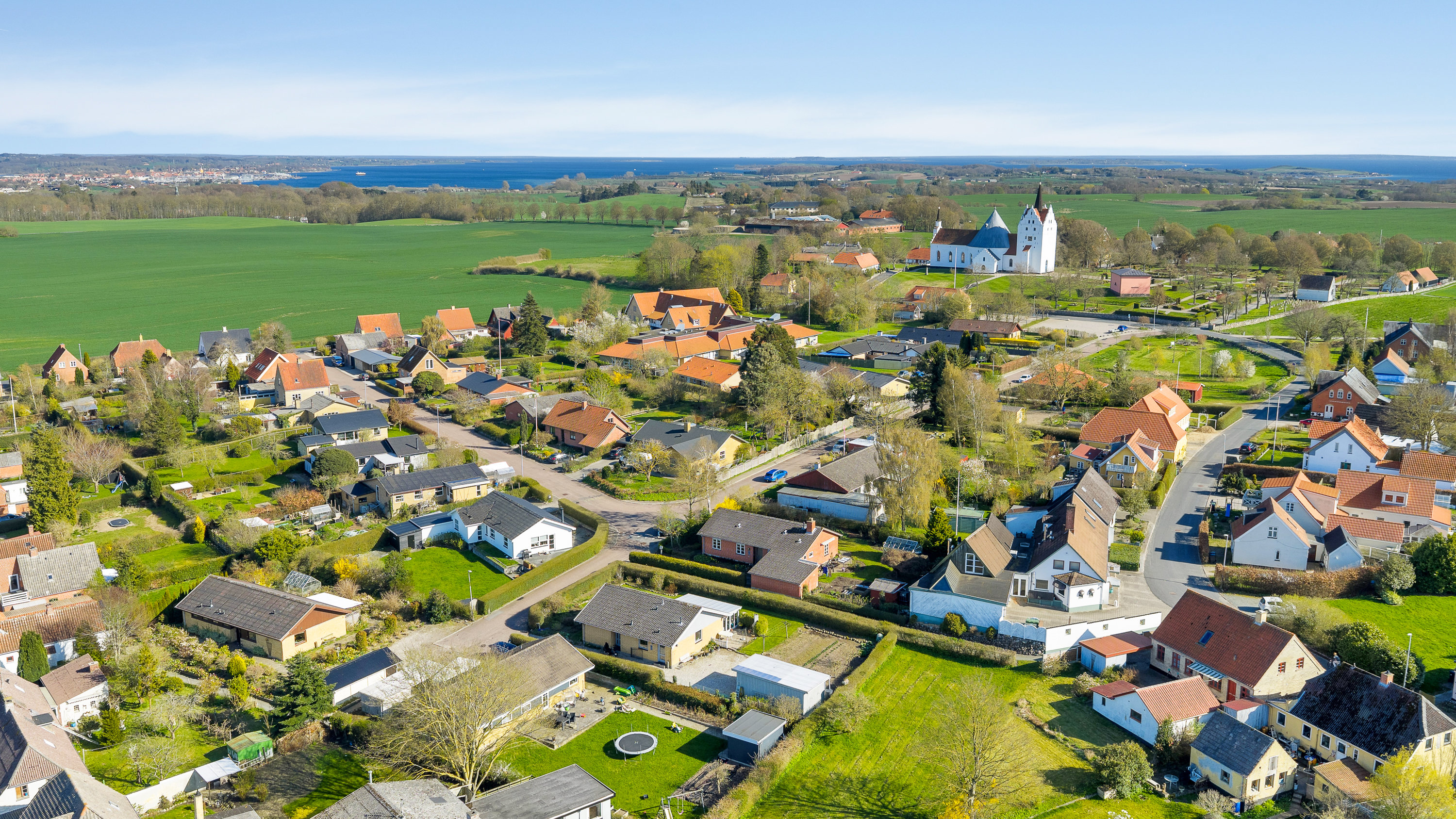 Fremhævet luftfoto billede i fuldskærmstilstand. Billede af Bytoften 20, Horne, 5600 Faaborg