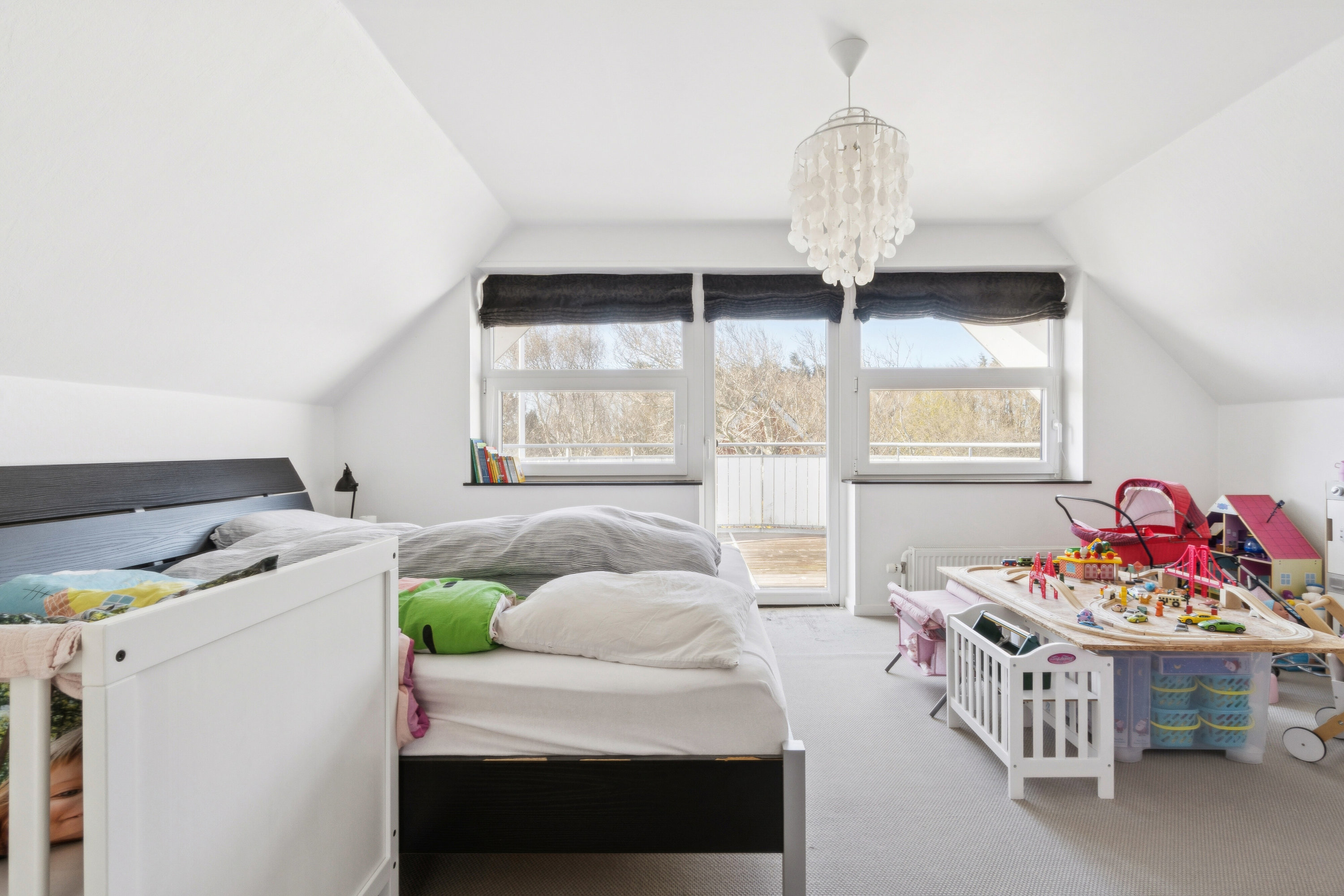 Fremhævet soveværelse billede i fuldskærmstilstand. Billede af Bygmarken 16, 7730 Hanstholm