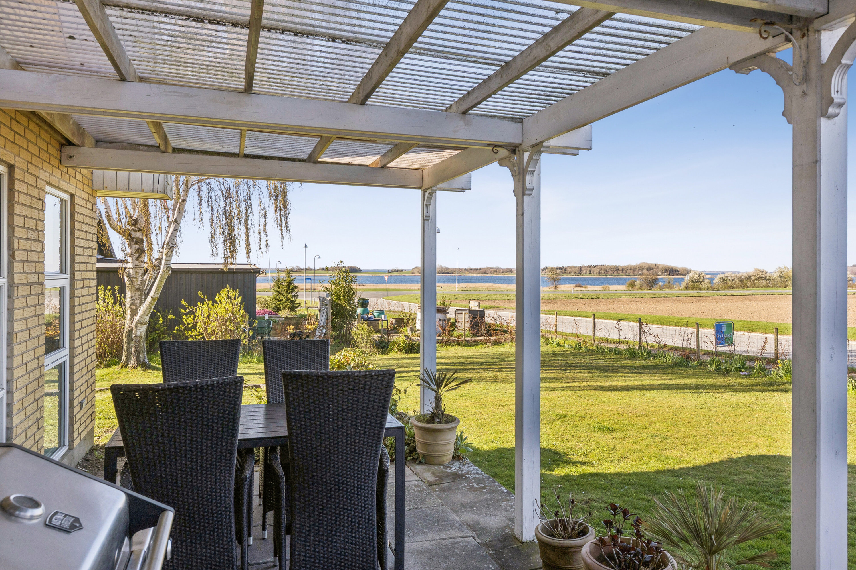 Fremhævet overdækket terrasse billede i fuldskærmstilstand. Billede af Sundvej 3, Gl Kalvehave, 4771 Kalvehave