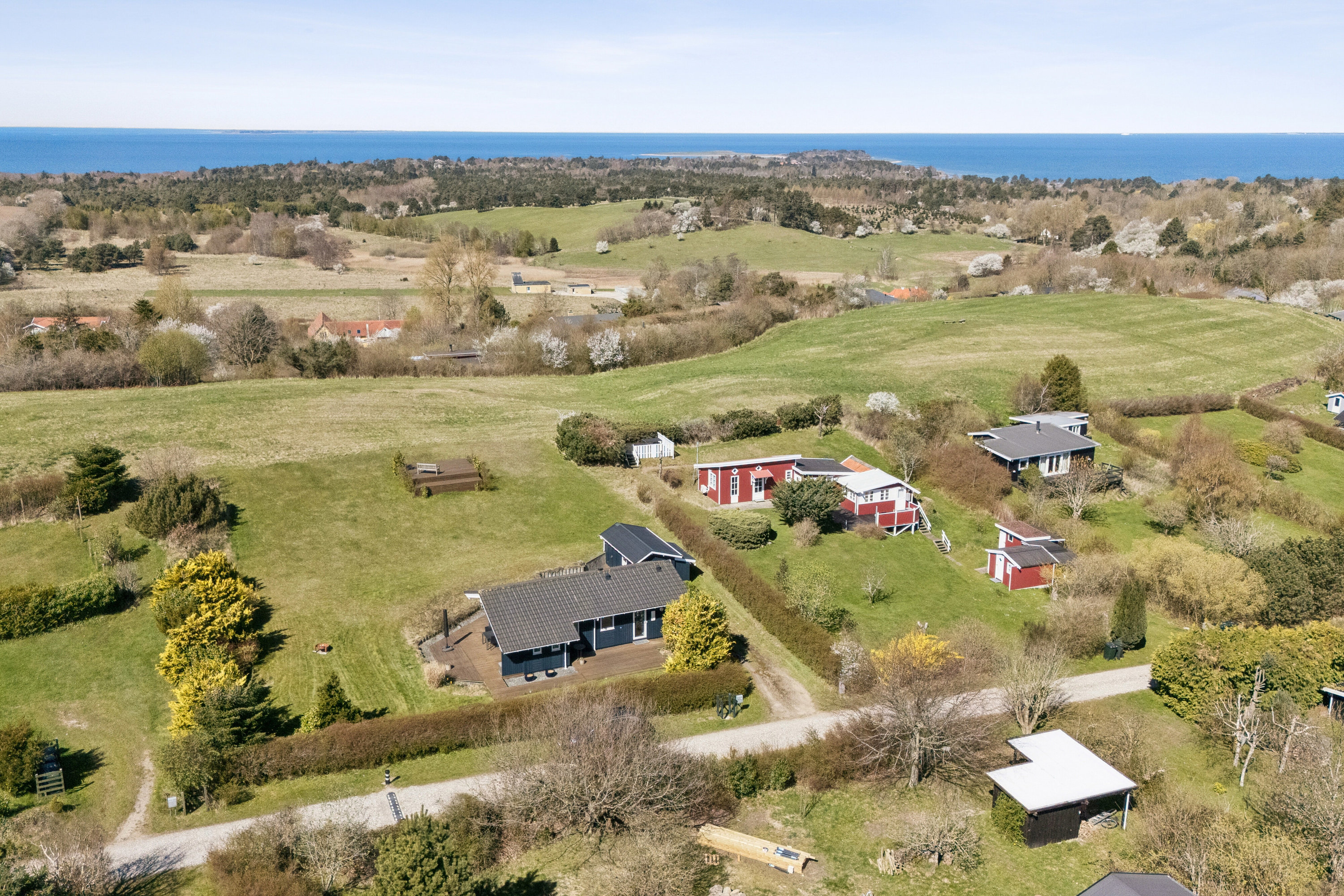 Fremhævet luftfoto billede i fuldskærmstilstand. Billede af Nissestien 29, Kårup, 4540 Fårevejle