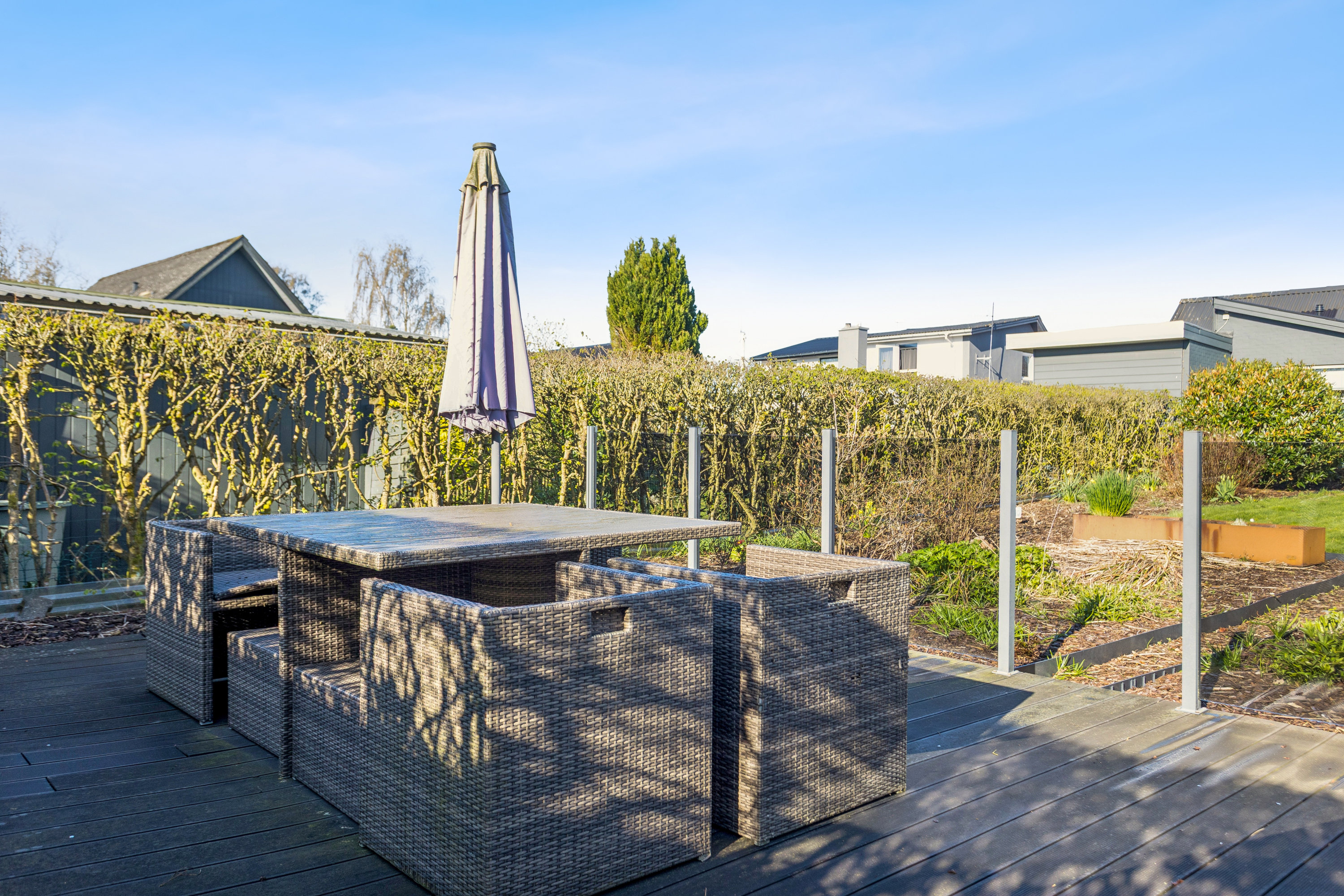 Fremhævet terrasse billede i fuldskærmstilstand. Billede af Fruevej 109, 7900 Nykøbing M