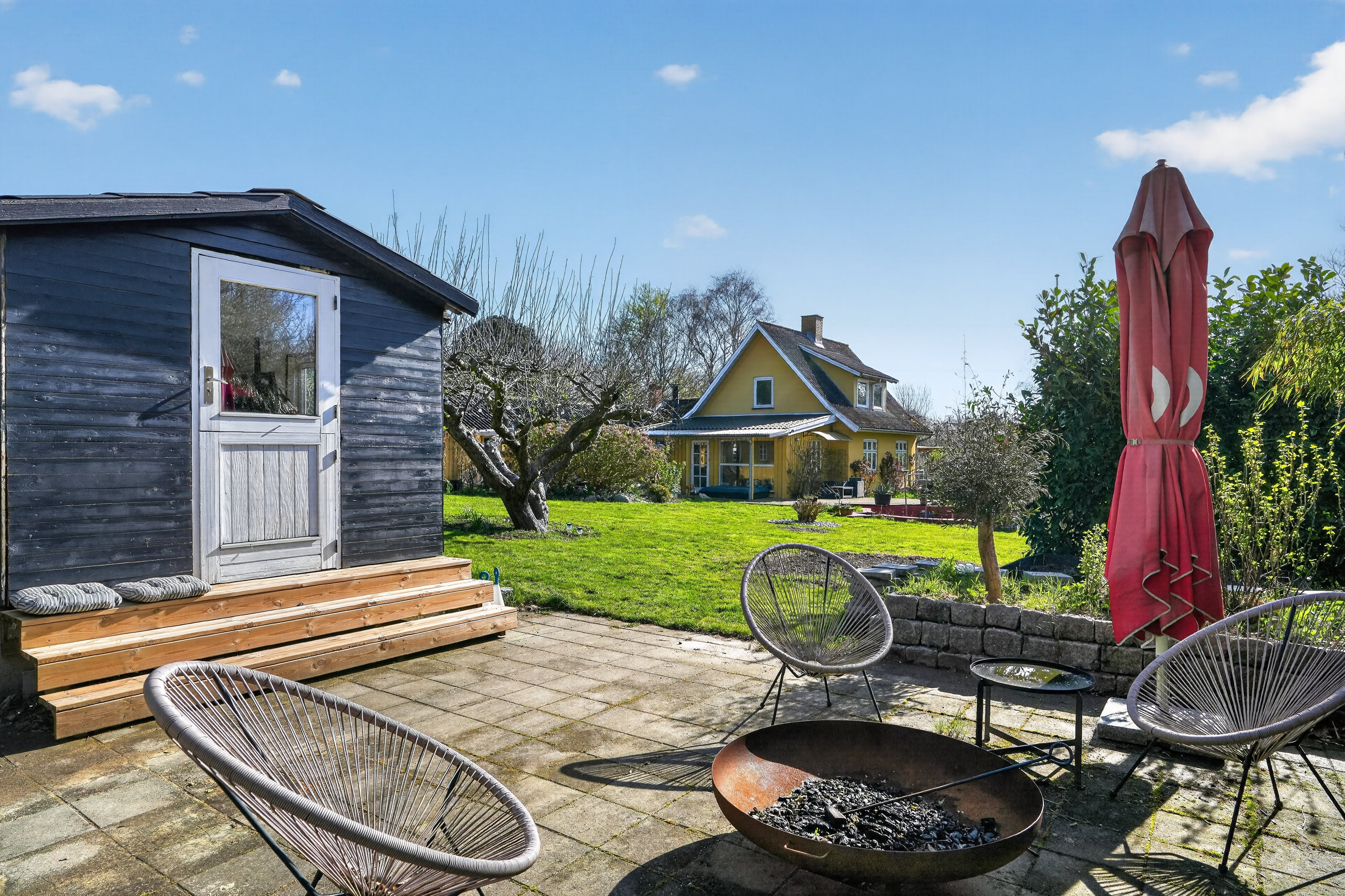 Fremhævet terrasse billede i fuldskærmstilstand. Billede af Telemansvej 1, Yderby Lyng, 4583 Sjællands Odde