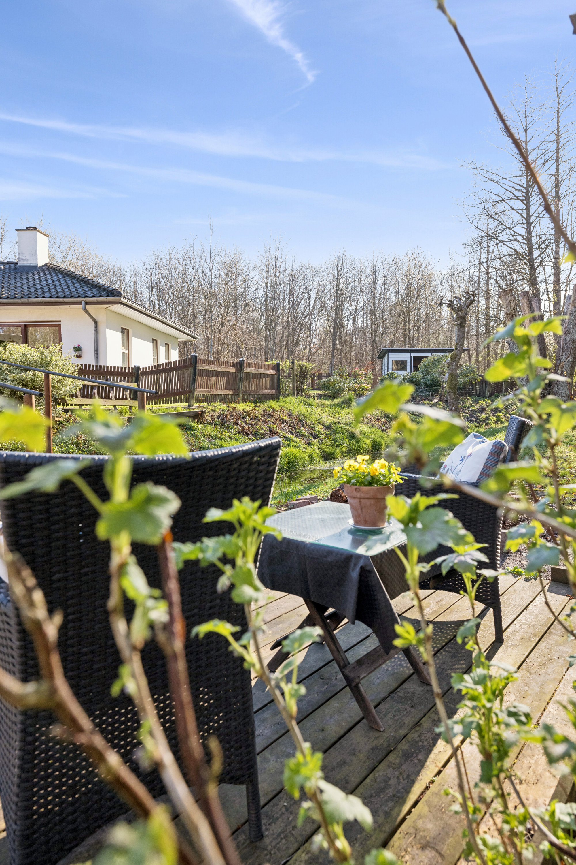 Fremhævet terrasse billede i fuldskærmstilstand. Billede af Skyttebakken 8B, 8550 Ryomgård