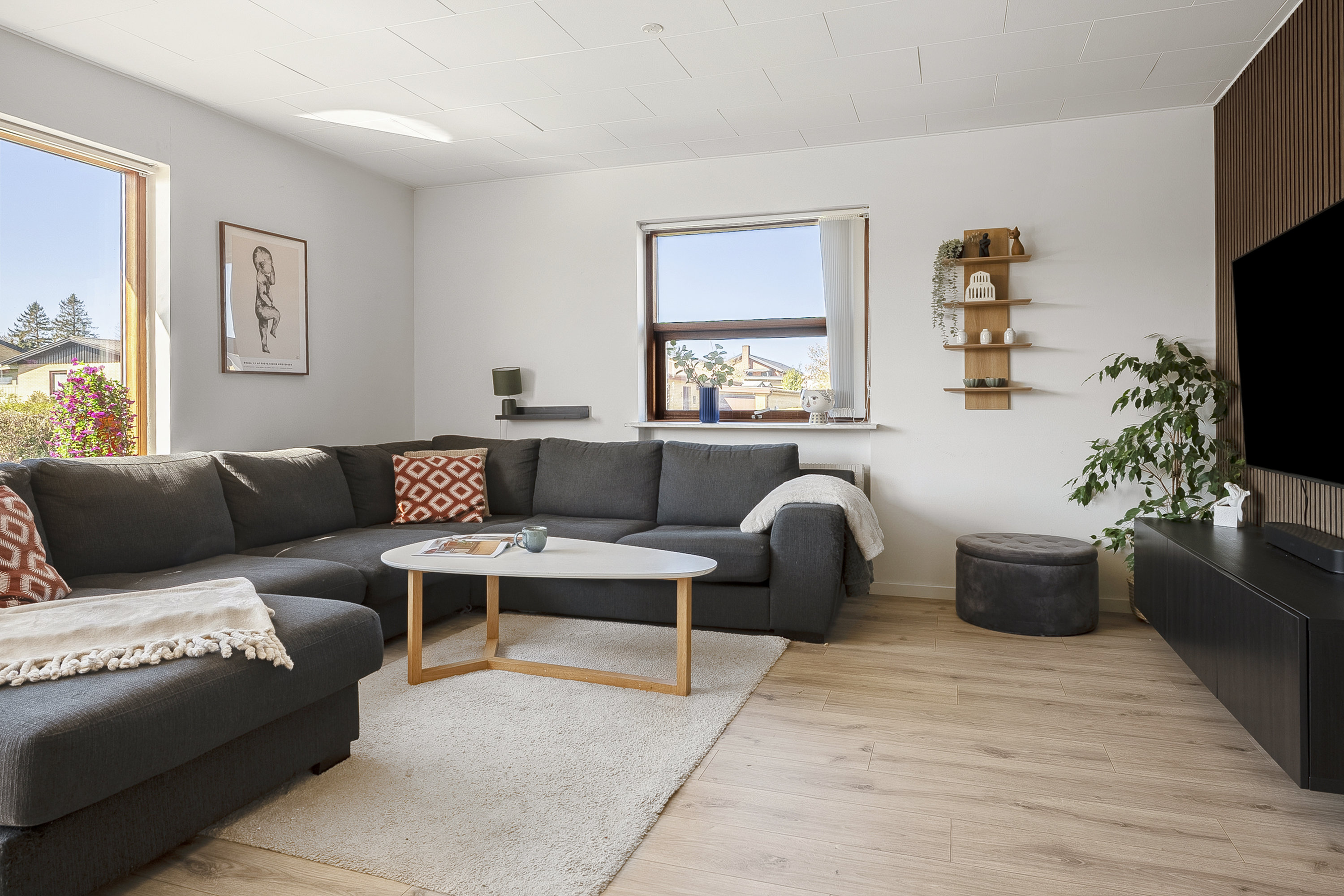 Fremhævet stue billede i fuldskærmstilstand. Billede af Kantatealle 16, 8700 Horsens