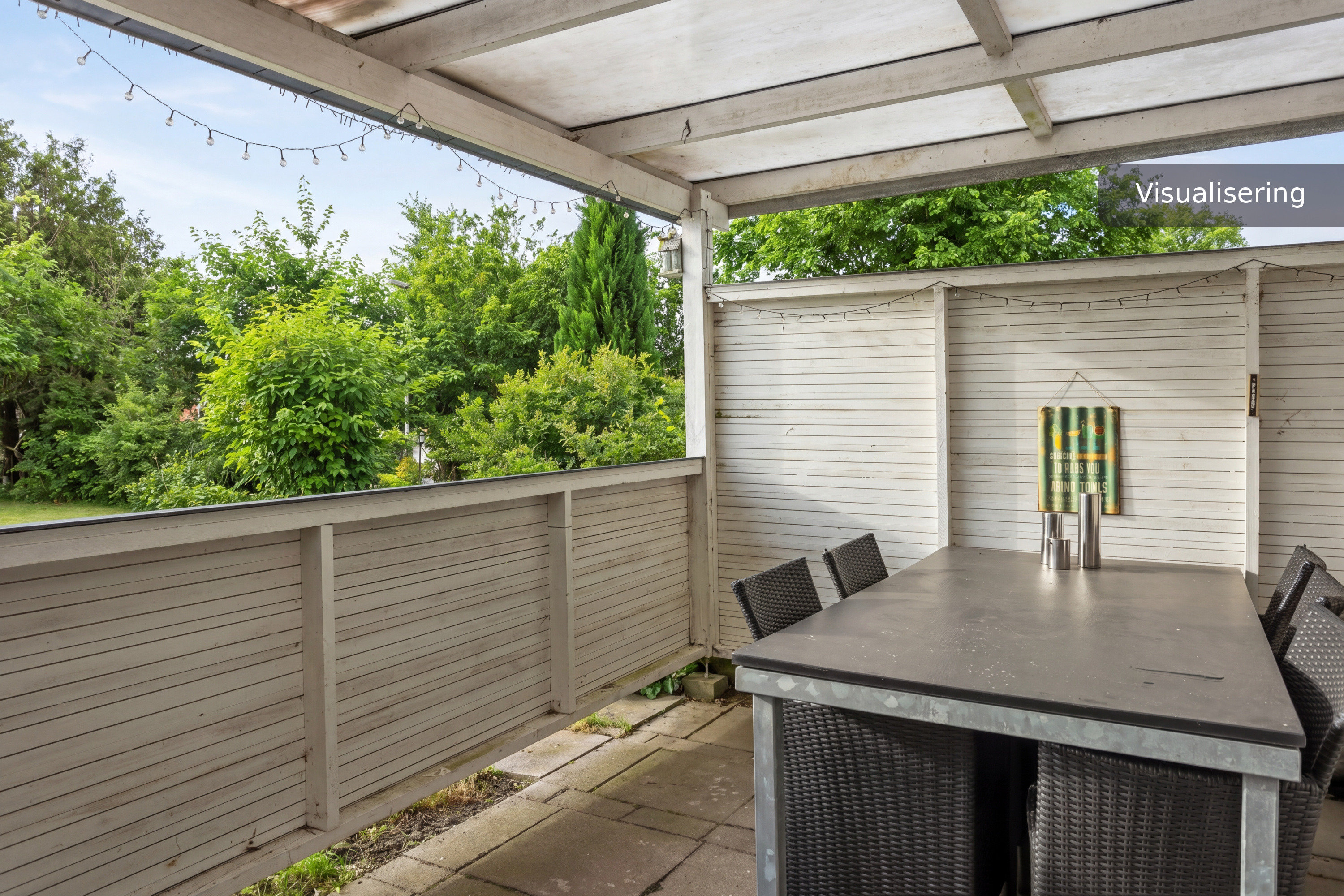 Fremhævet overdækket terrasse billede i fuldskærmstilstand. Billede af Tulipanvej 2, Holsted St, 6670 Holsted