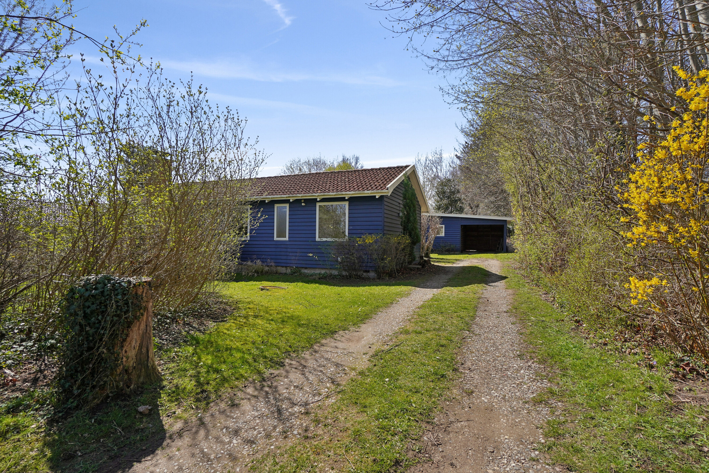 Fremhævet set fra haven billede i fuldskærmstilstand. Billede af Kirsebærvej 9, Lille Kregme, 3300 Frederiksværk