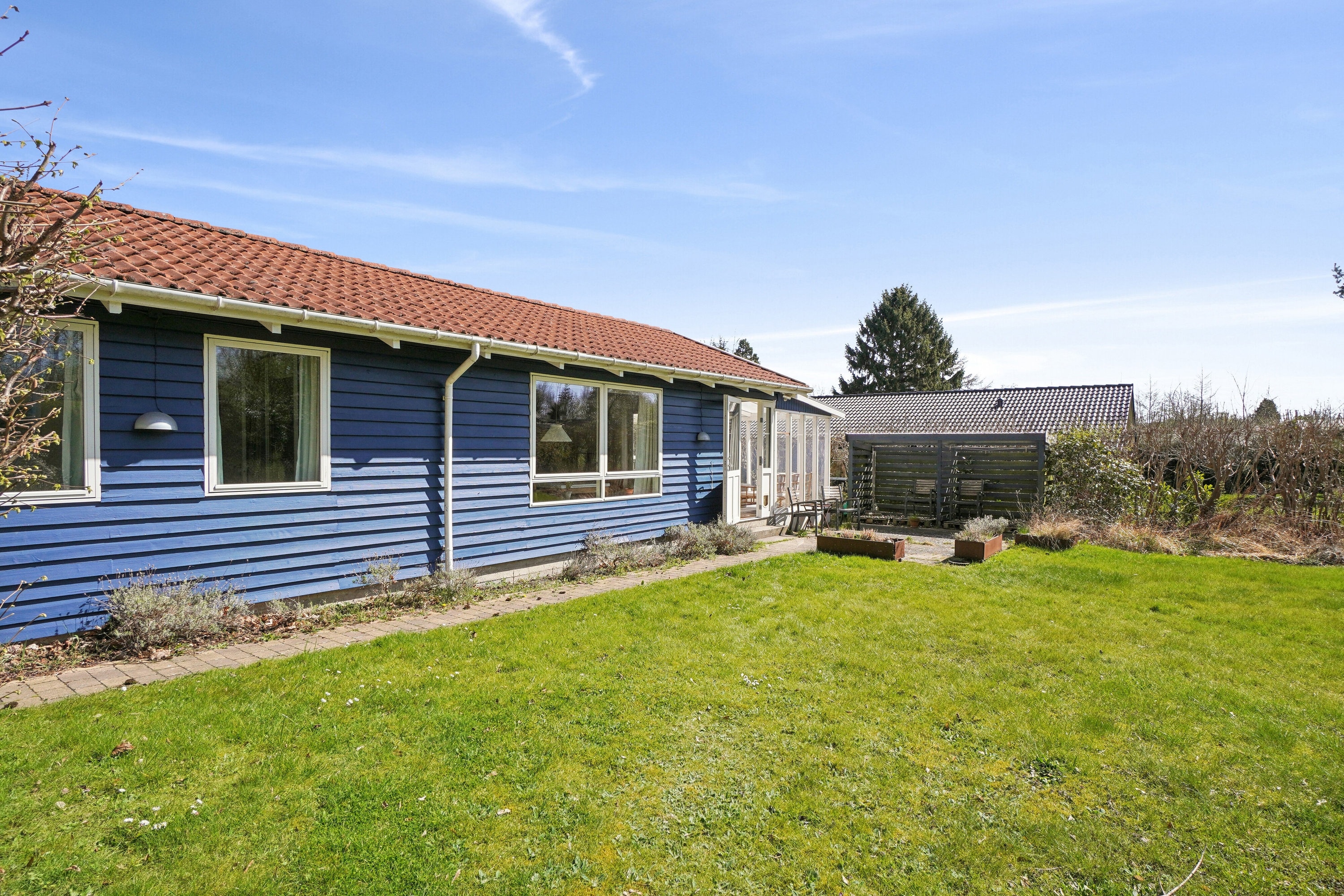 Fremhævet set fra haven billede i fuldskærmstilstand. Billede af Kirsebærvej 9, Lille Kregme, 3300 Frederiksværk