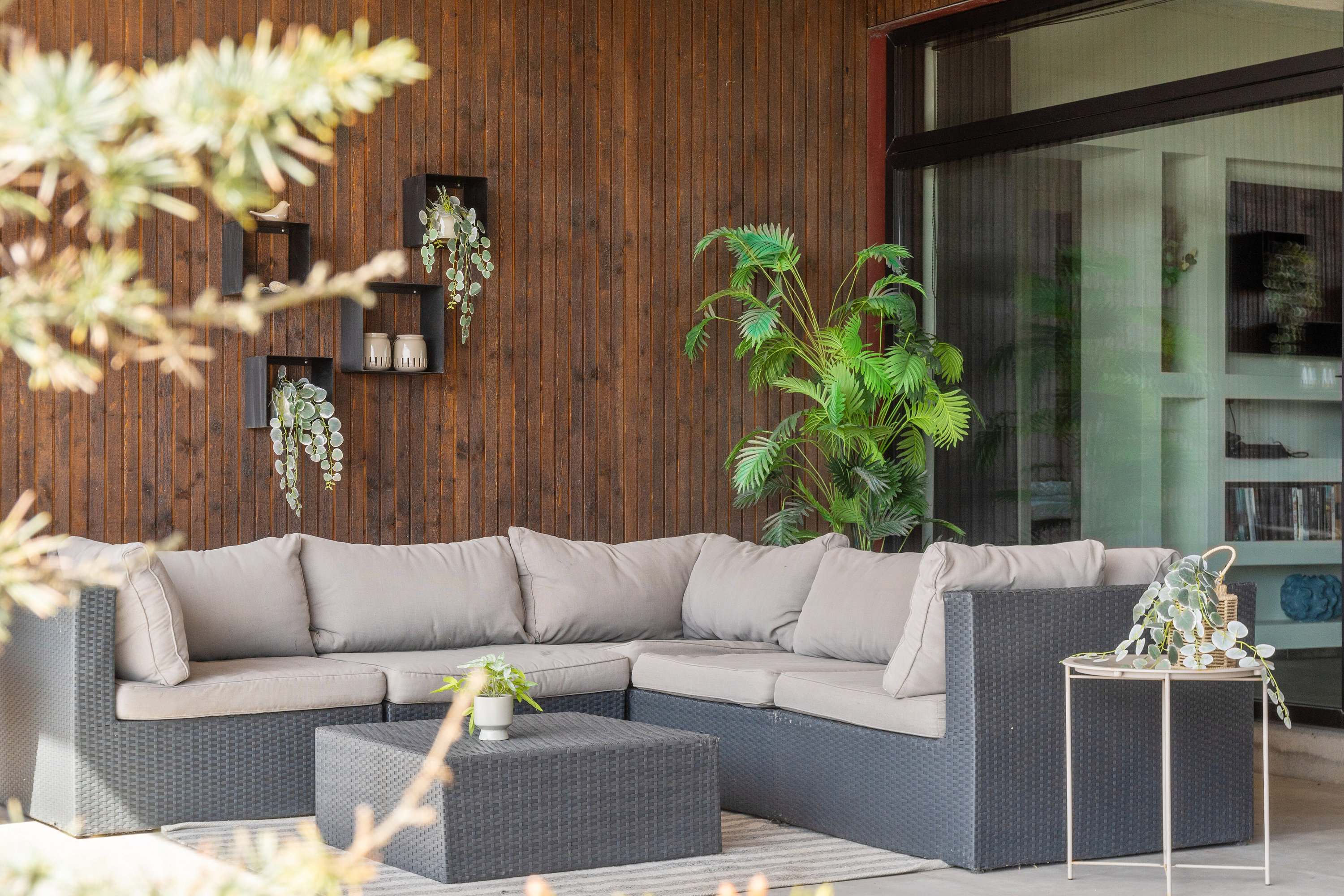 Fremhævet overdækket terrasse billede i fuldskærmstilstand. Billede af Lyngbakken 26, Vorupør, 7700 Thisted