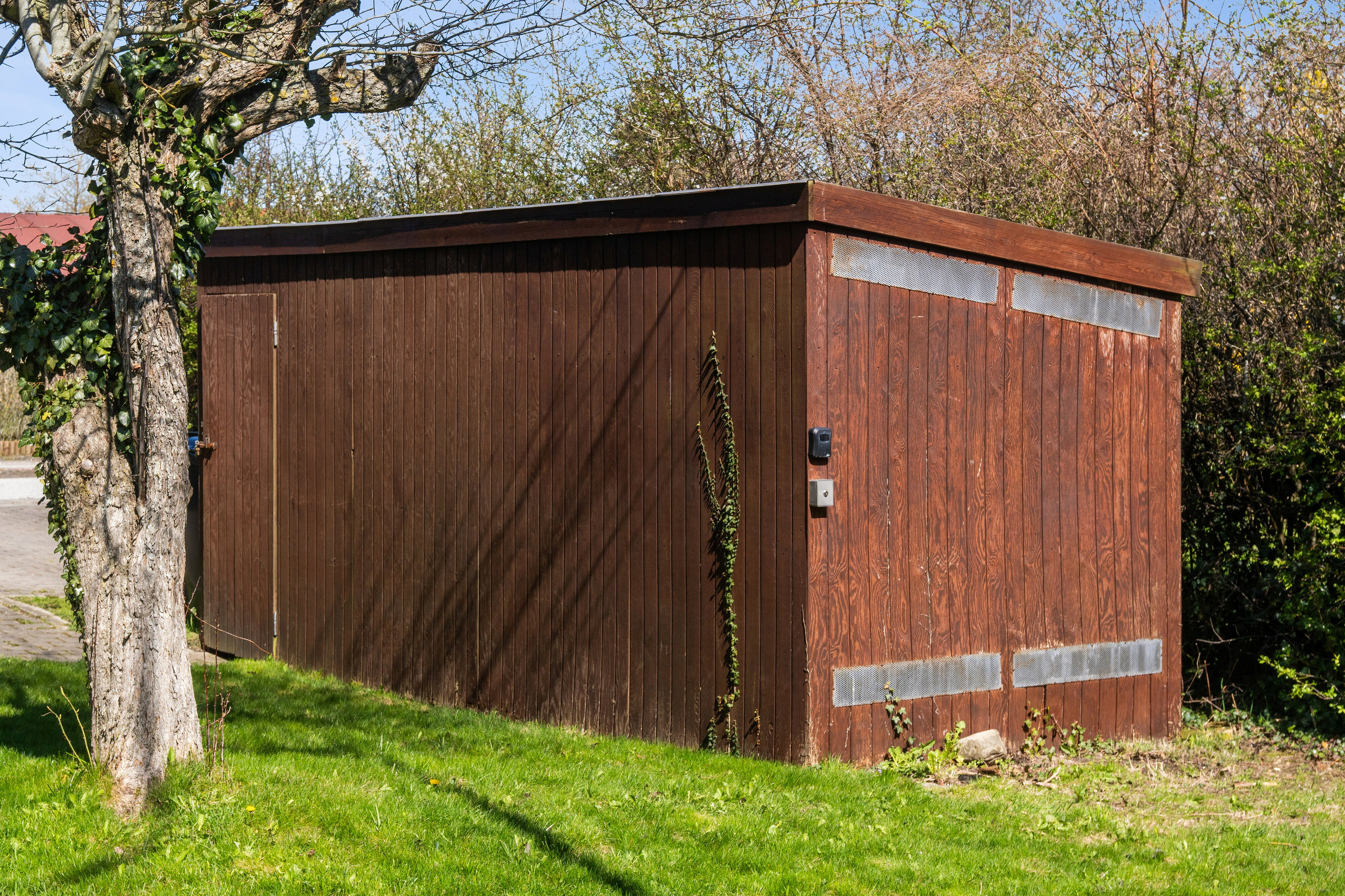 Fremhævet set fra haven billede i fuldskærmstilstand. Billede af Gartnervænget 5, 8310 Tranbjerg J