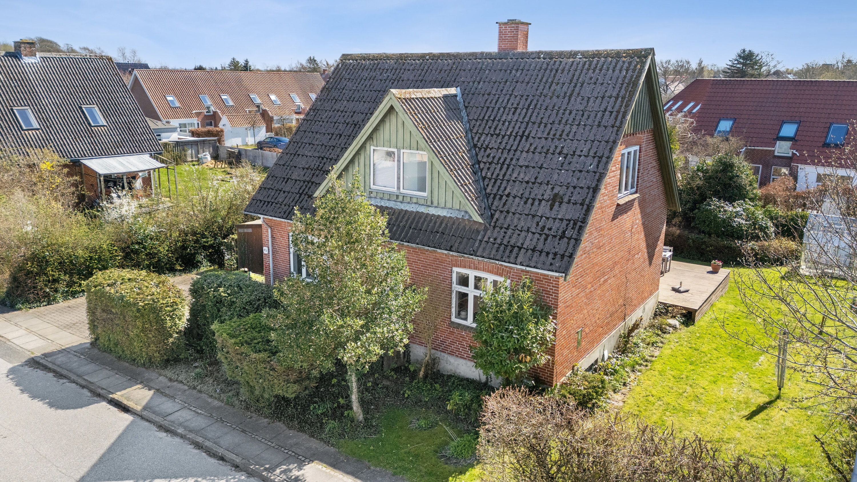 Fremhævet luftfoto billede i fuldskærmstilstand. Billede af Gartnervænget 5, 8310 Tranbjerg J