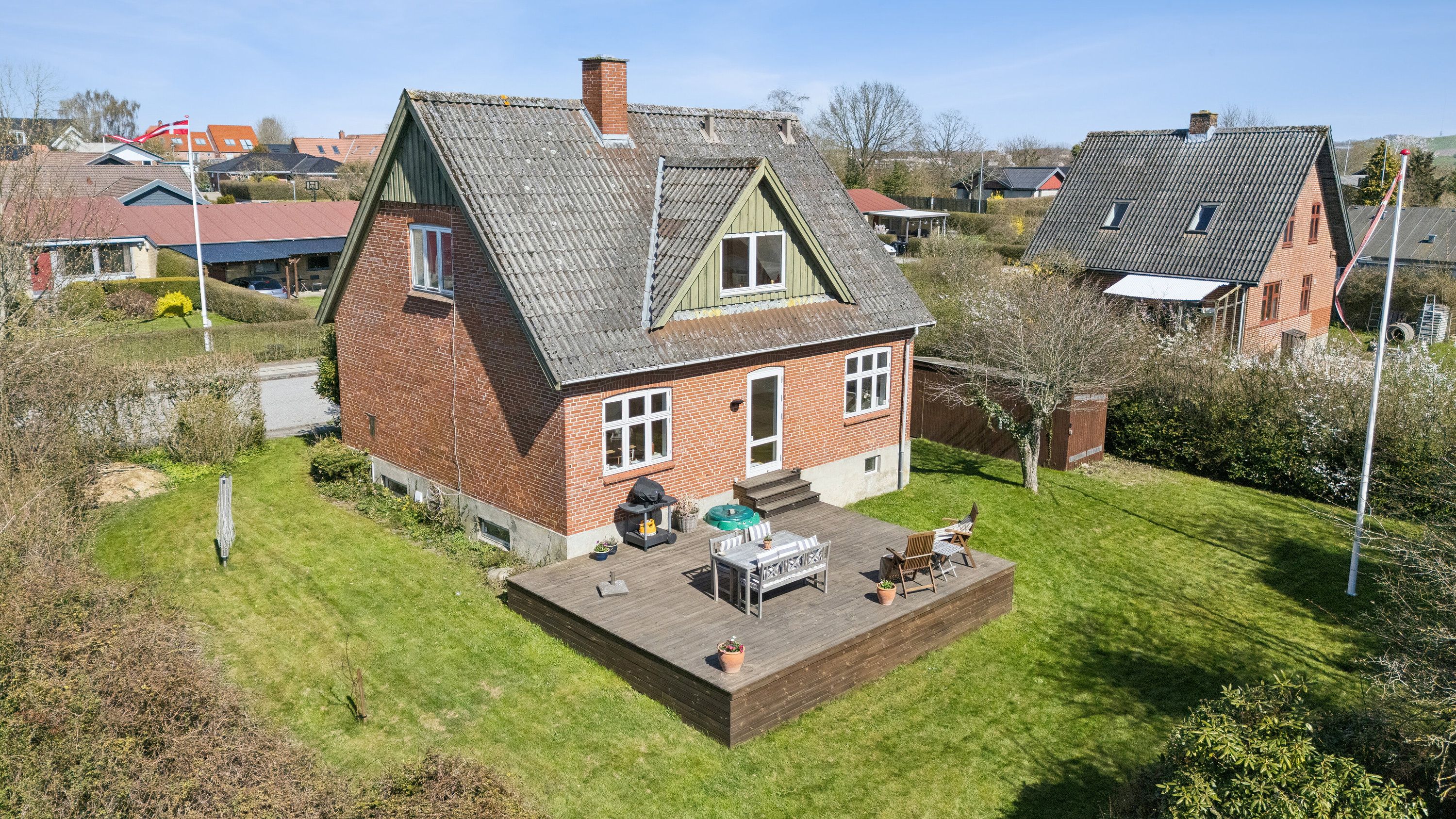 Fremhævet luftfoto billede i fuldskærmstilstand. Billede af Gartnervænget 5, 8310 Tranbjerg J