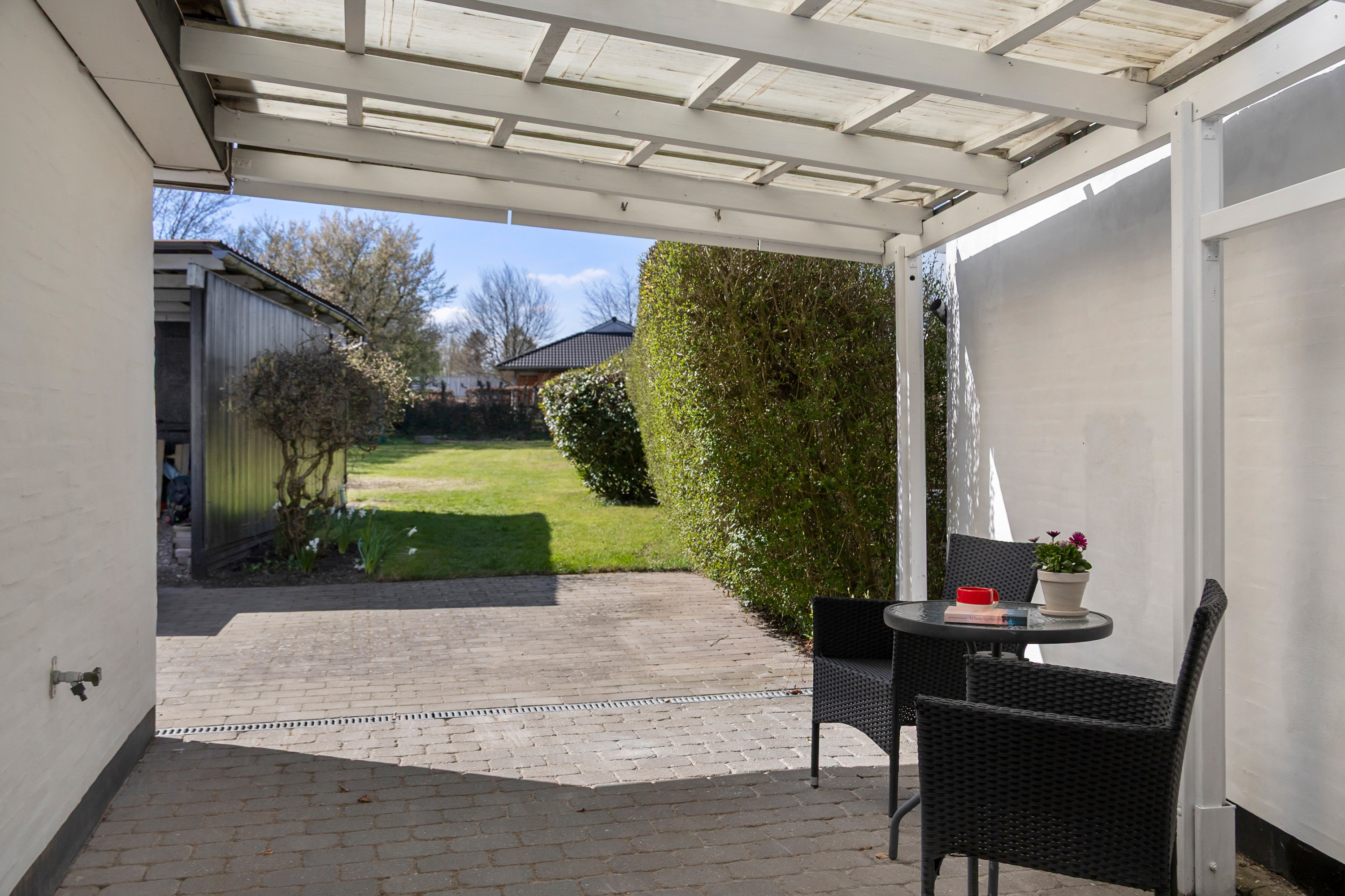 Fremhævet terrasse billede i fuldskærmstilstand. Billede af Skolegade 5, 6600 Vejen
