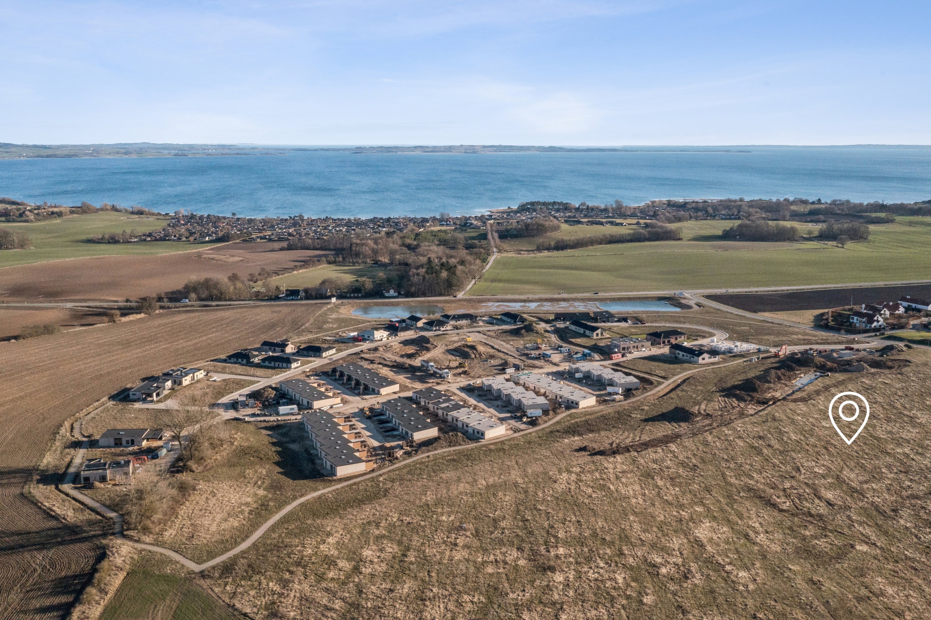 Fremhævet luftfoto billede i fuldskærmstilstand. Billede af Nordbjerg (Parcel nr.) 29, 8410 Rønde