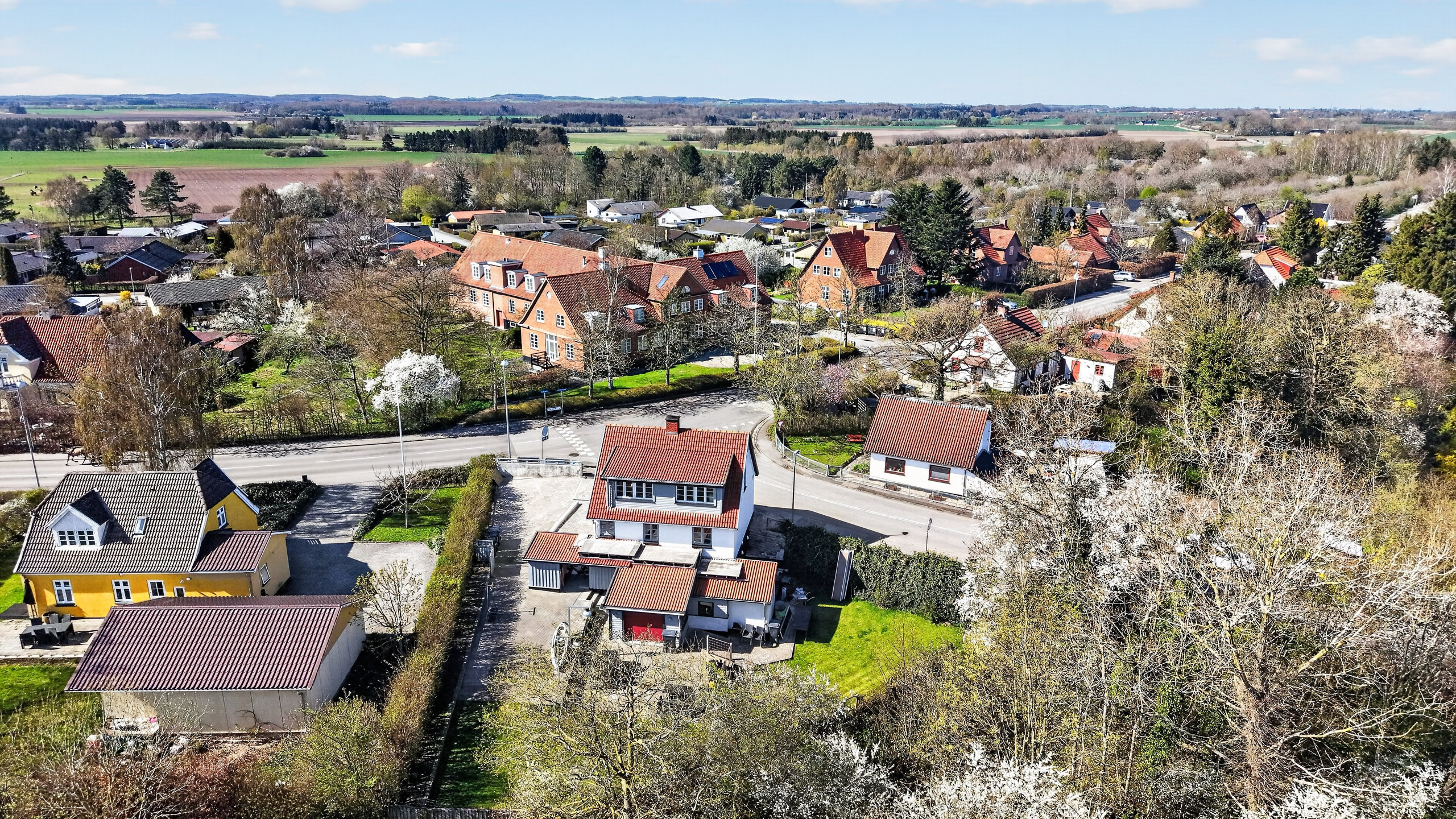 Fremhævet luftfoto billede i fuldskærmstilstand. Billede af Stestrupvej 2, 4360 Kirke Eskilstrup