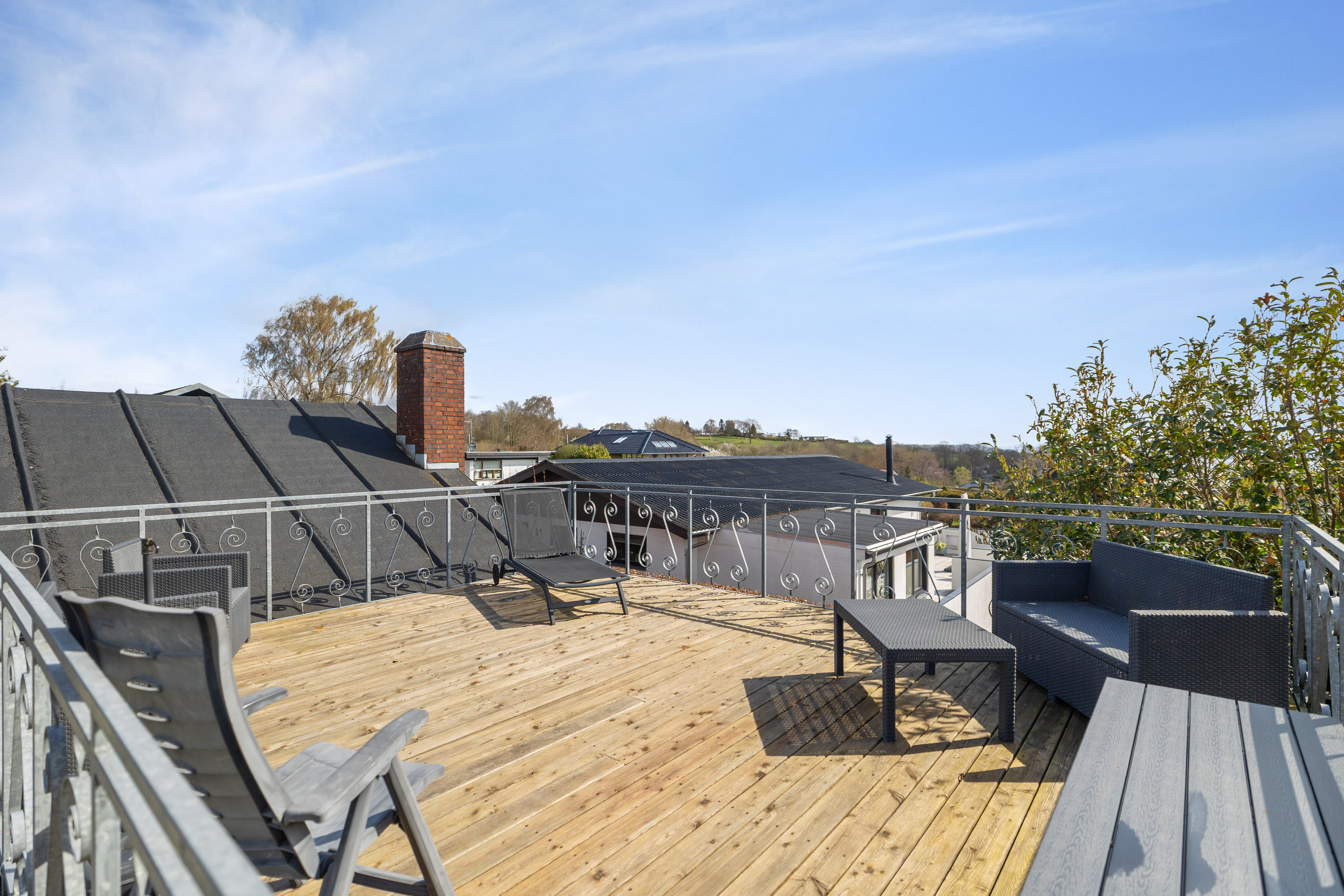 Fremhævet tagterrasse billede i fuldskærmstilstand. Billede af Vibevej 20, 9500 Hobro