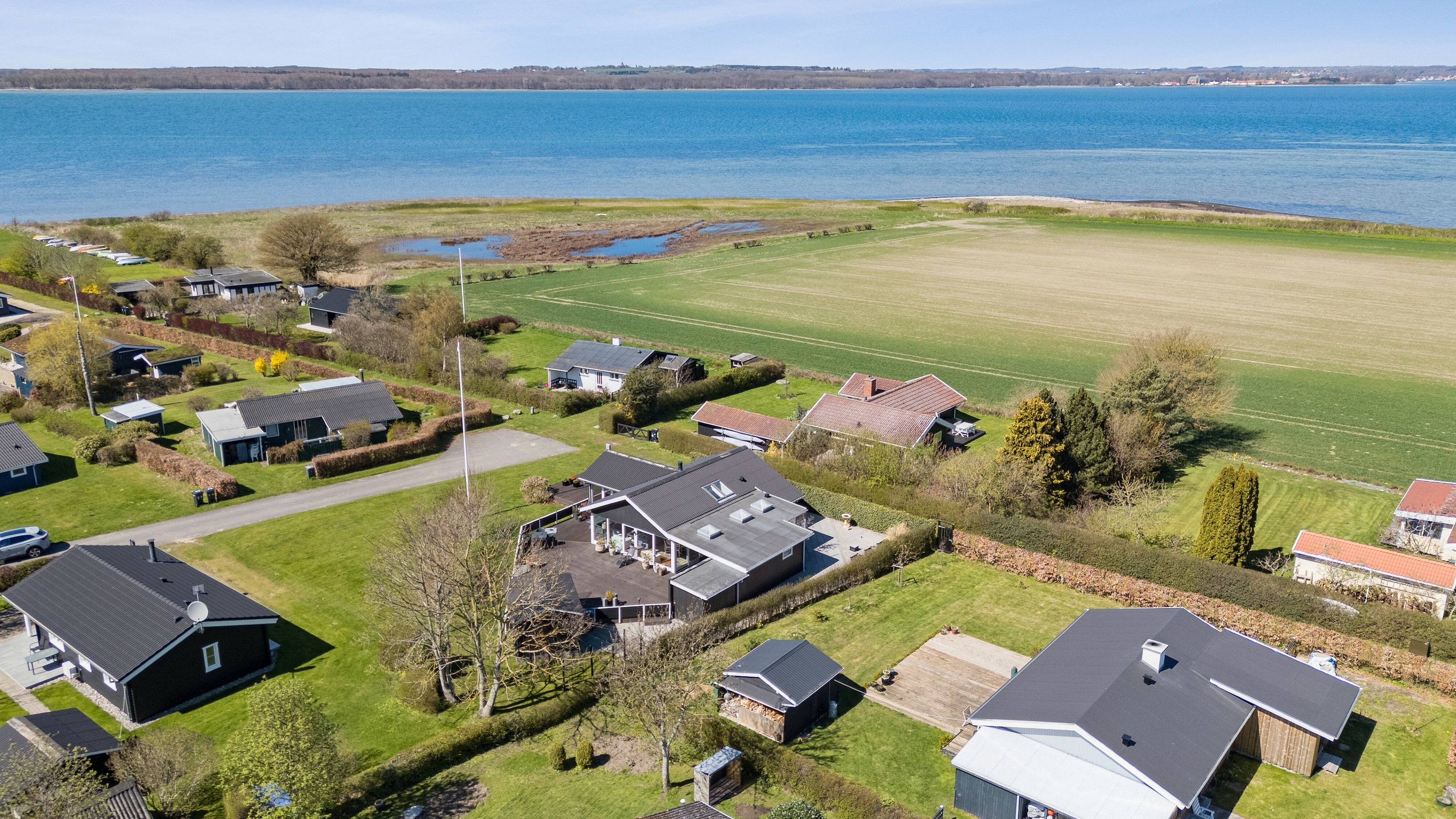 Fremhævet luftfoto billede i fuldskærmstilstand. Billede af Svingelvænget 12, Tåsinge, 5700 Svendborg