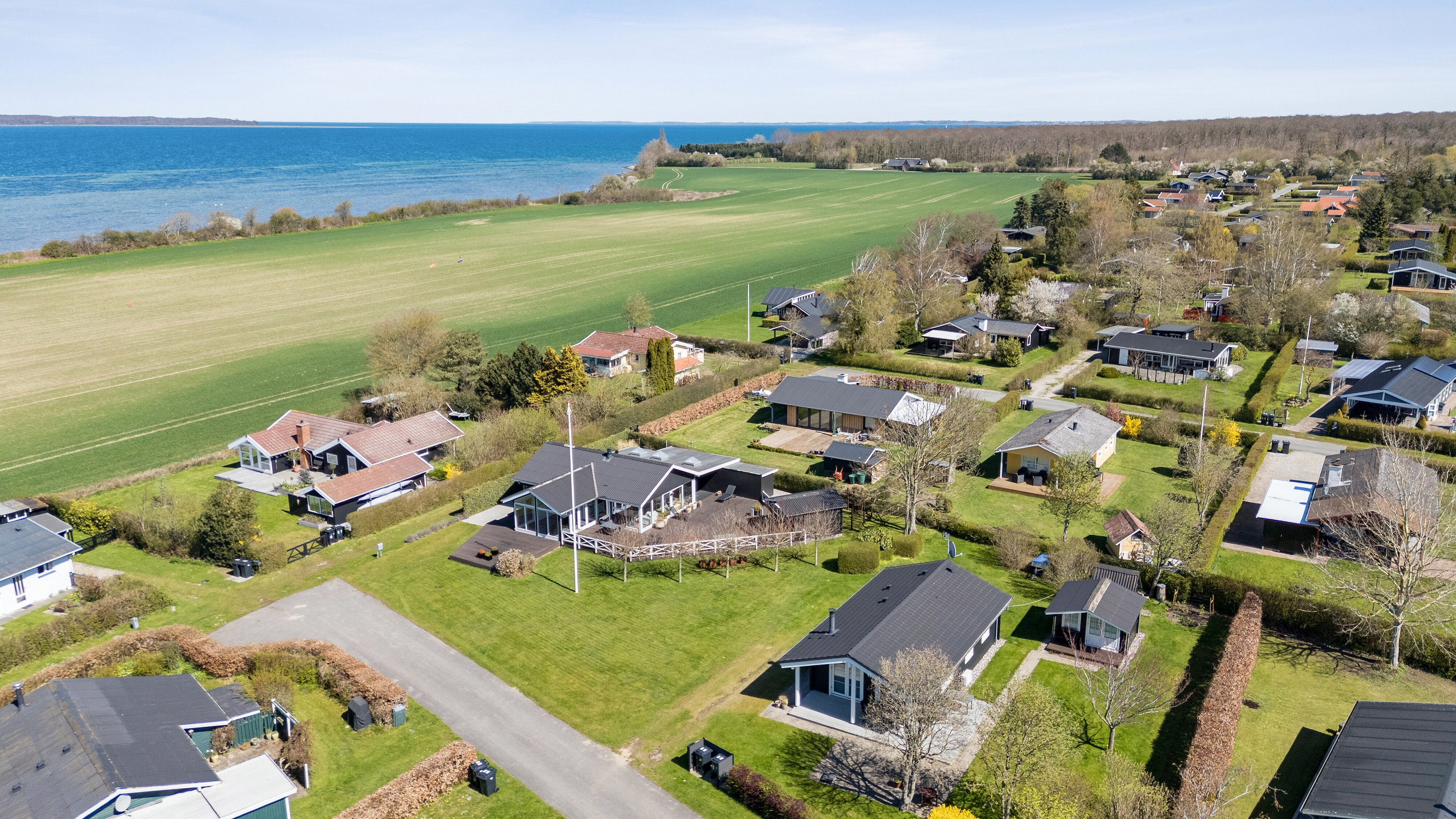 Fremhævet luftfoto billede i fuldskærmstilstand. Billede af Svingelvænget 12, Tåsinge, 5700 Svendborg