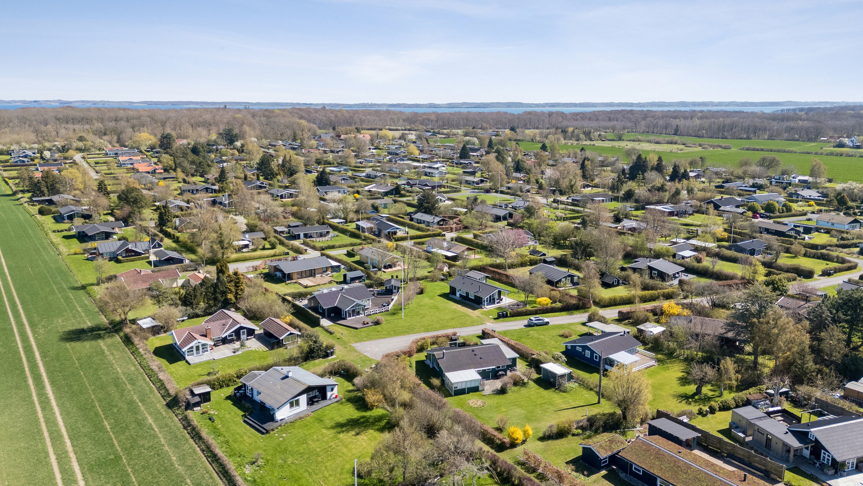 Fremhævet luftfoto billede i fuldskærmstilstand. Billede af Svingelvænget 12, Tåsinge, 5700 Svendborg