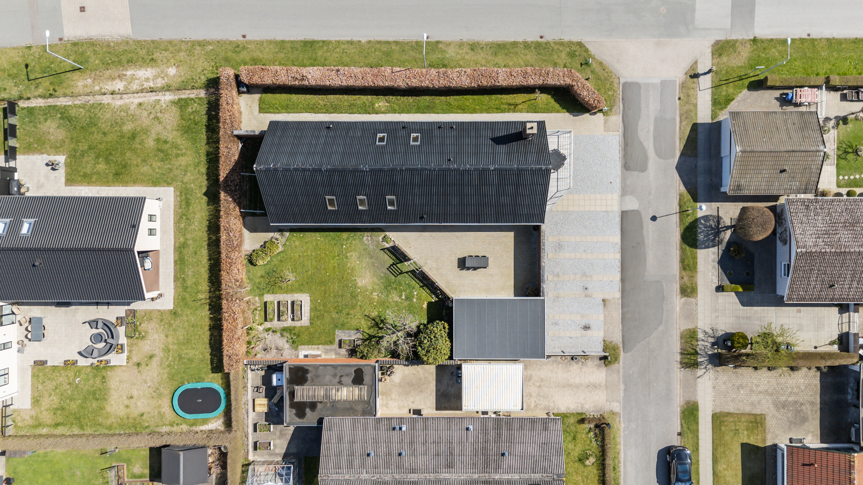Fremhævet luftfoto billede i fuldskærmstilstand. Billede af Hjulmagervej 59, 9300 Sæby
