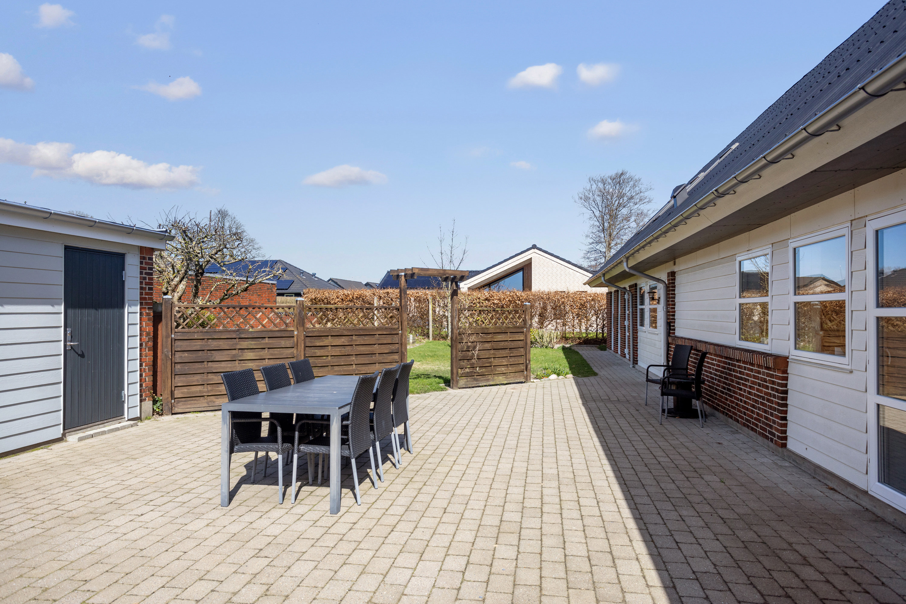 Fremhævet terrasse billede i fuldskærmstilstand. Billede af Hjulmagervej 59, 9300 Sæby