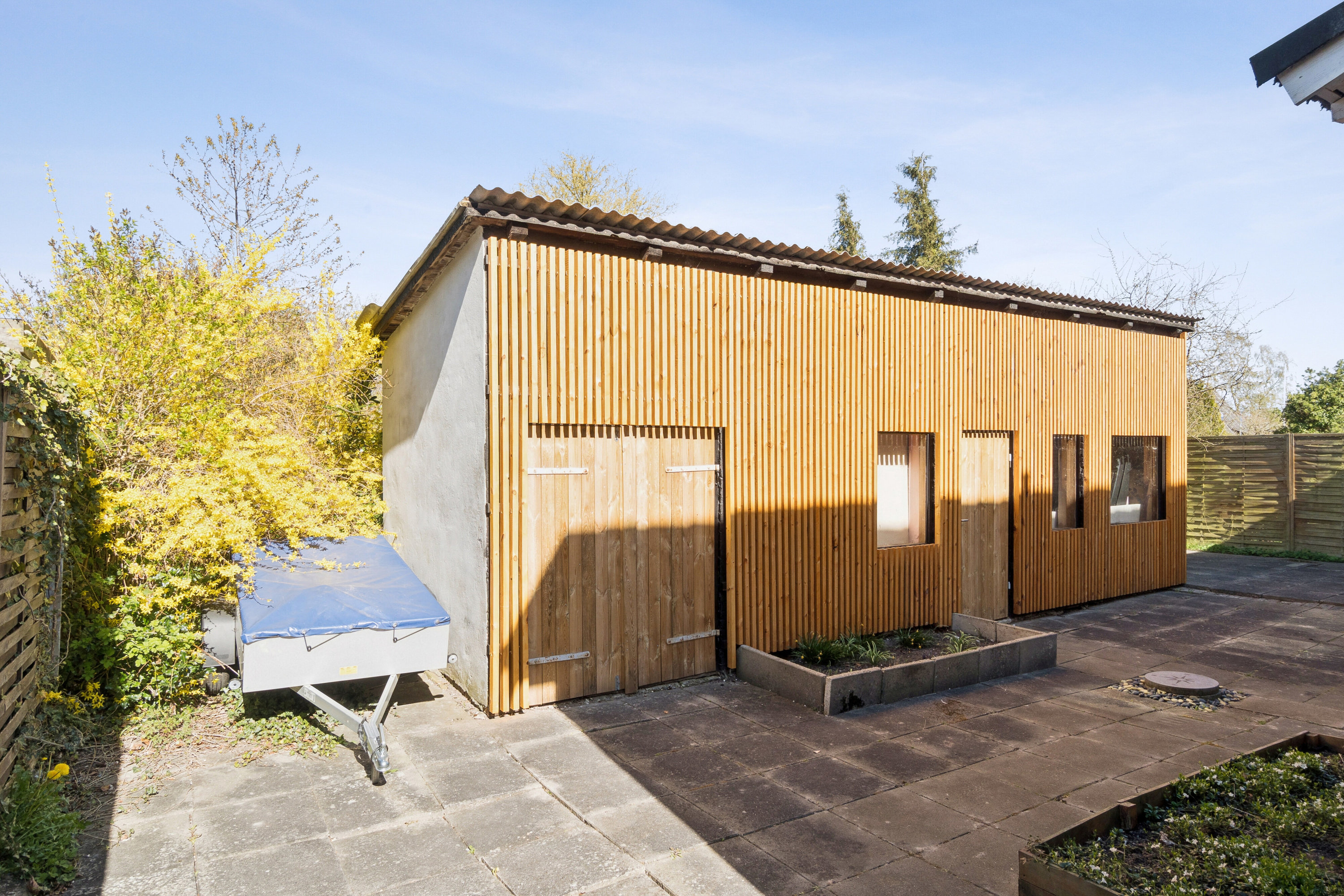 Fremhævet set fra haven billede i fuldskærmstilstand. Billede af Bregentvedvej 47, 4690 Haslev