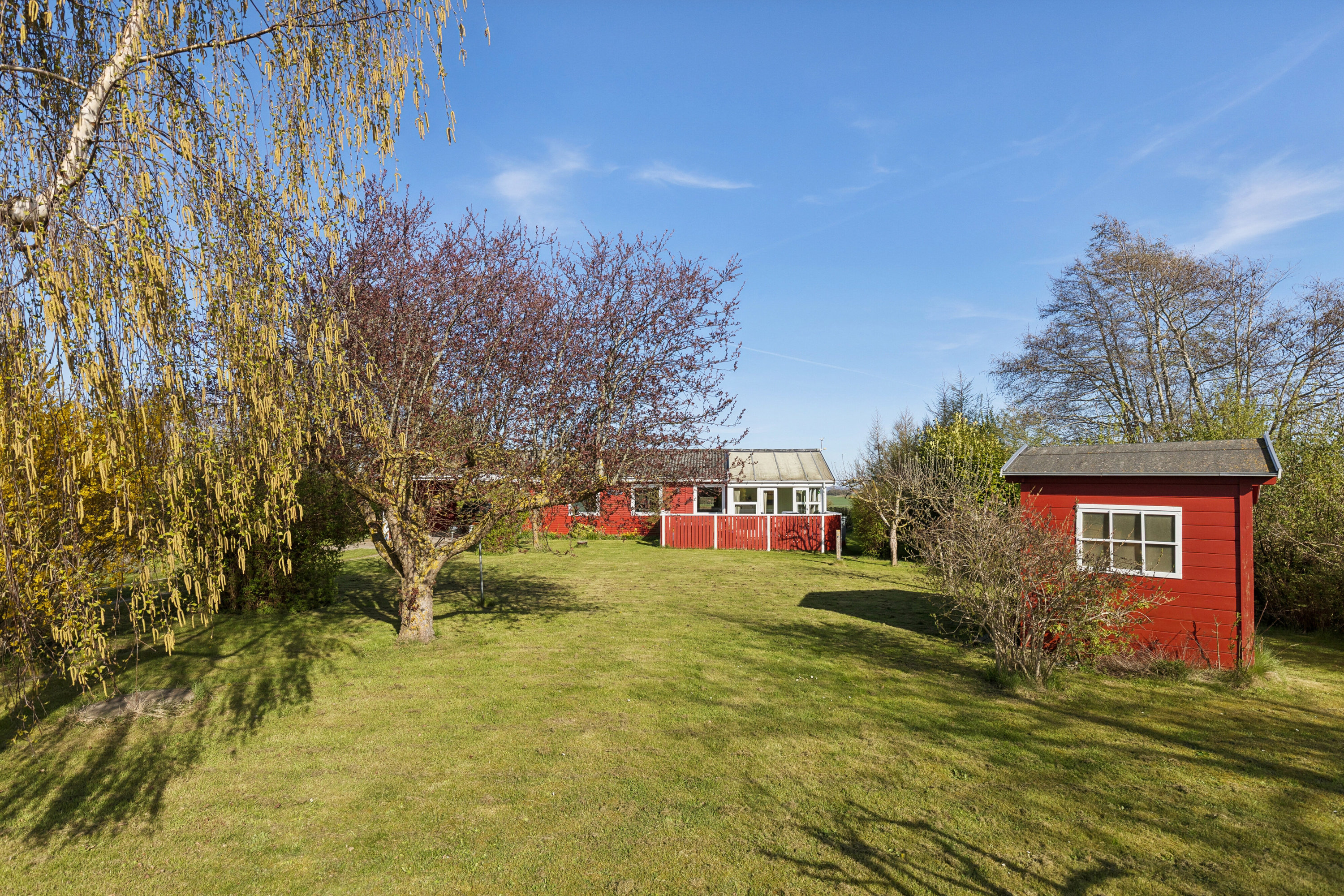 Fremhævet set fra haven billede i fuldskærmstilstand. Billede af Spættevej 5, St Kongsmark, 4200 Slagelse