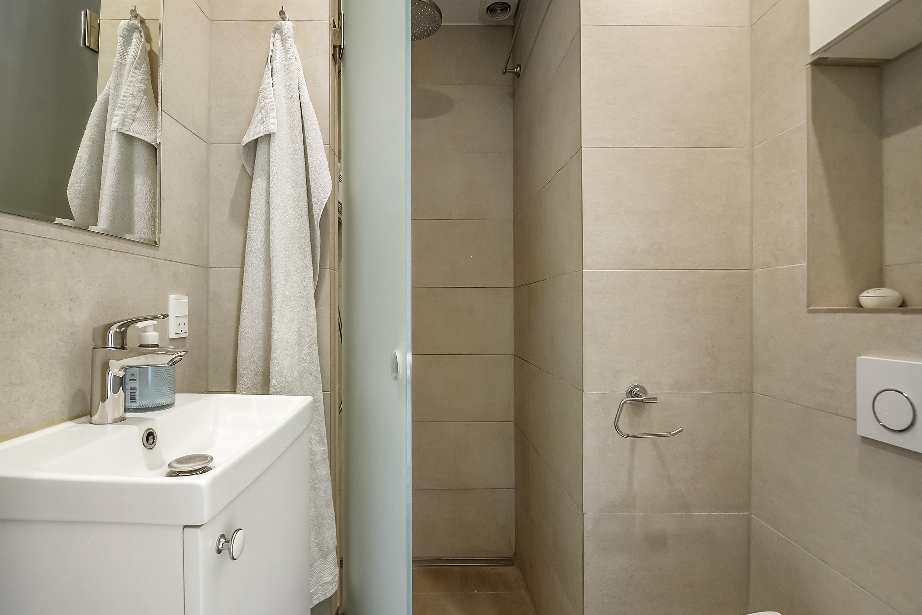 Fremhævet badeværelse billede i fuldskærmstilstand. Billede af Nordre Ringgade 98, st.. th., Trøjborg, 8200 Aarhus N