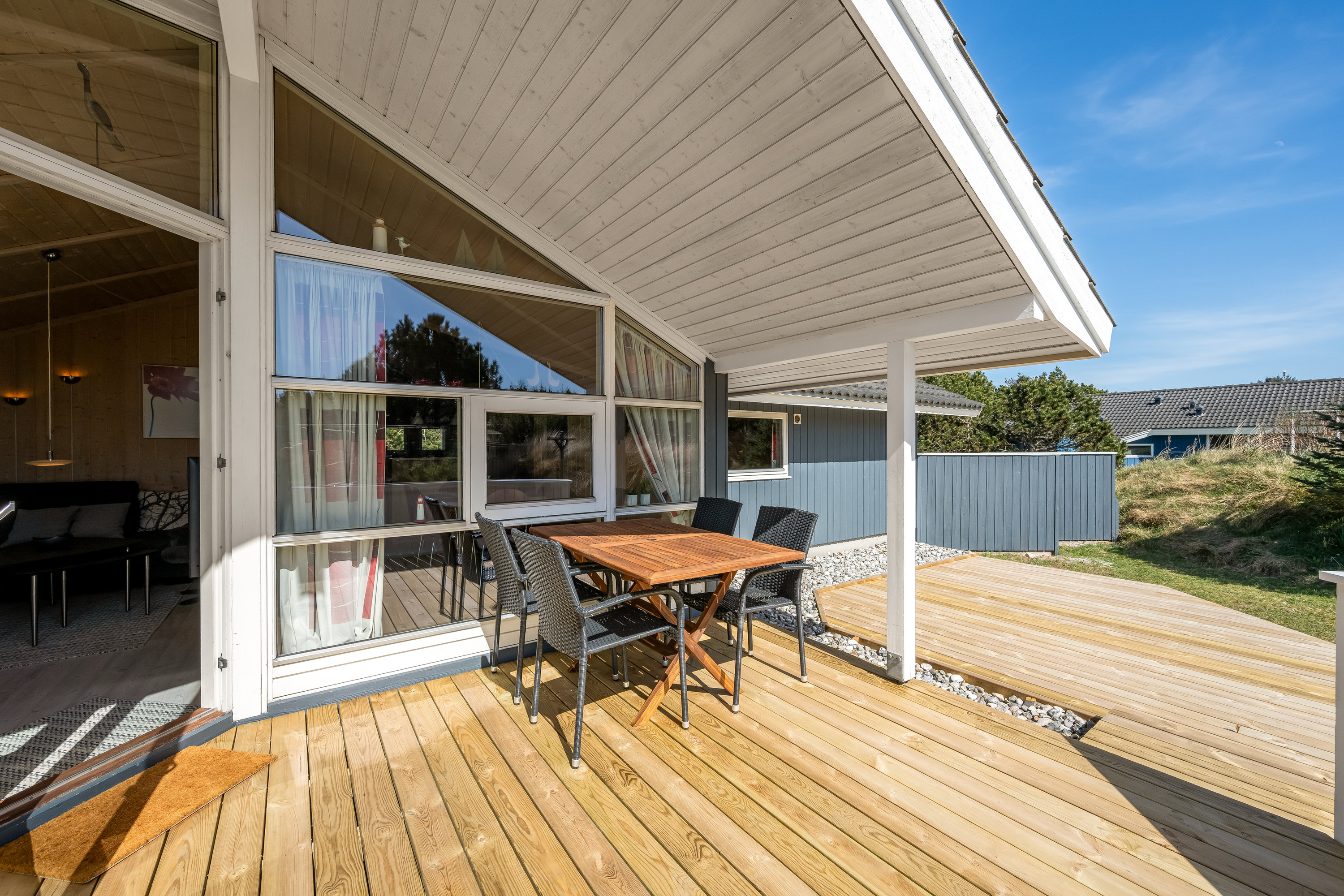 Fremhævet overdækket terrasse billede i fuldskærmstilstand. Billede af Rauhesvej 3, Bjerregaard, 6960 Hvide Sande