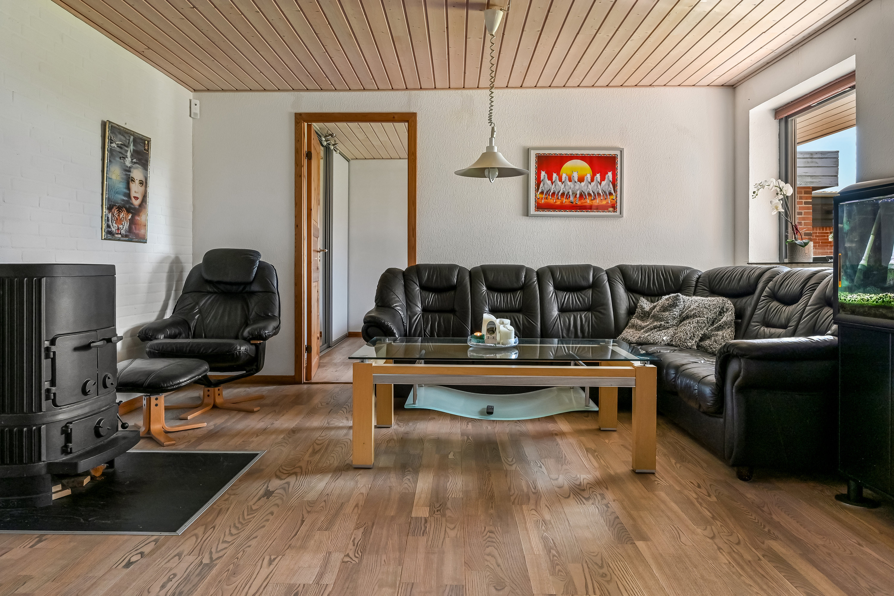 Fremhævet stue billede i fuldskærmstilstand. Billede af Hjejlevej 155, 7451 Sunds