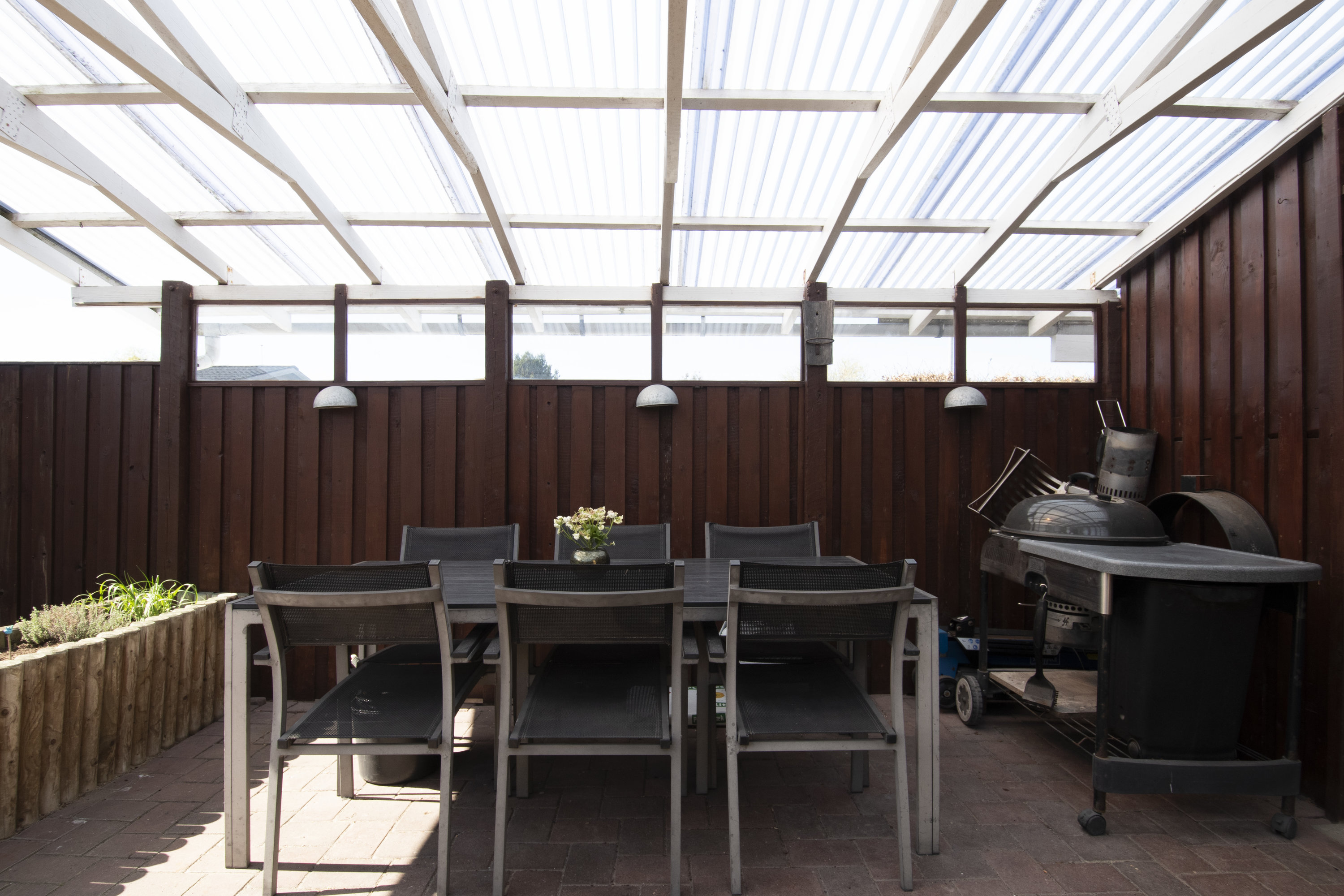 Fremhævet overdækket terrasse billede i fuldskærmstilstand. Billede af Kastanie Alle 16, Hammerum, 7400 Herning