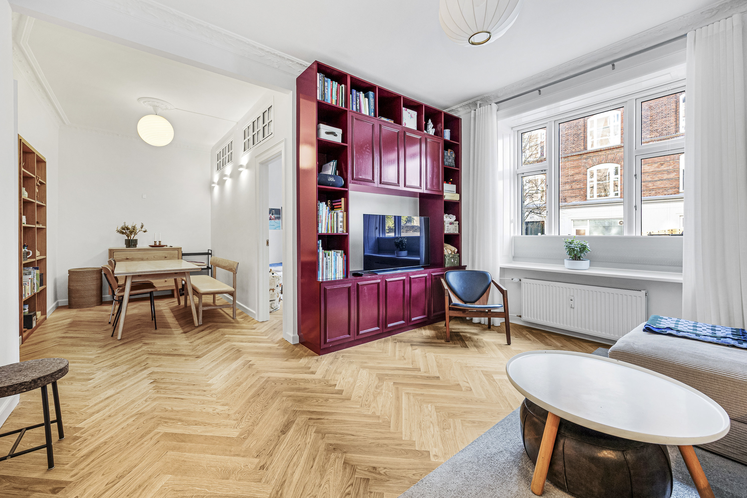 Fremhævet  billede i fuldskærmstilstand. Billede af Dr. Abildgaards Alle 18, st.. th., 1955 Frederiksberg C