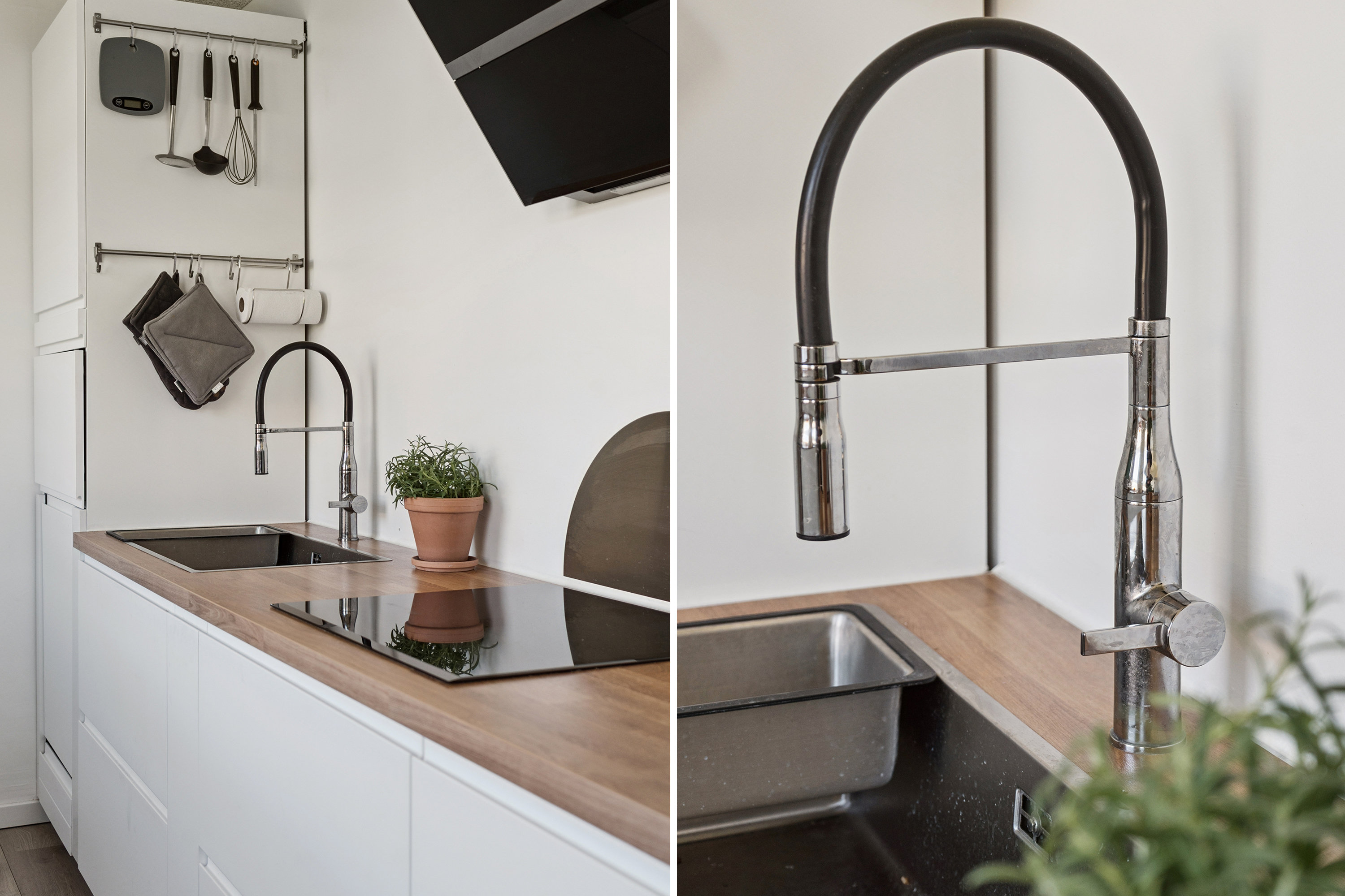 Fremhævet køkken billede i fuldskærmstilstand. Billede af Blomstermarken 107, 1. tv., 9000 Aalborg