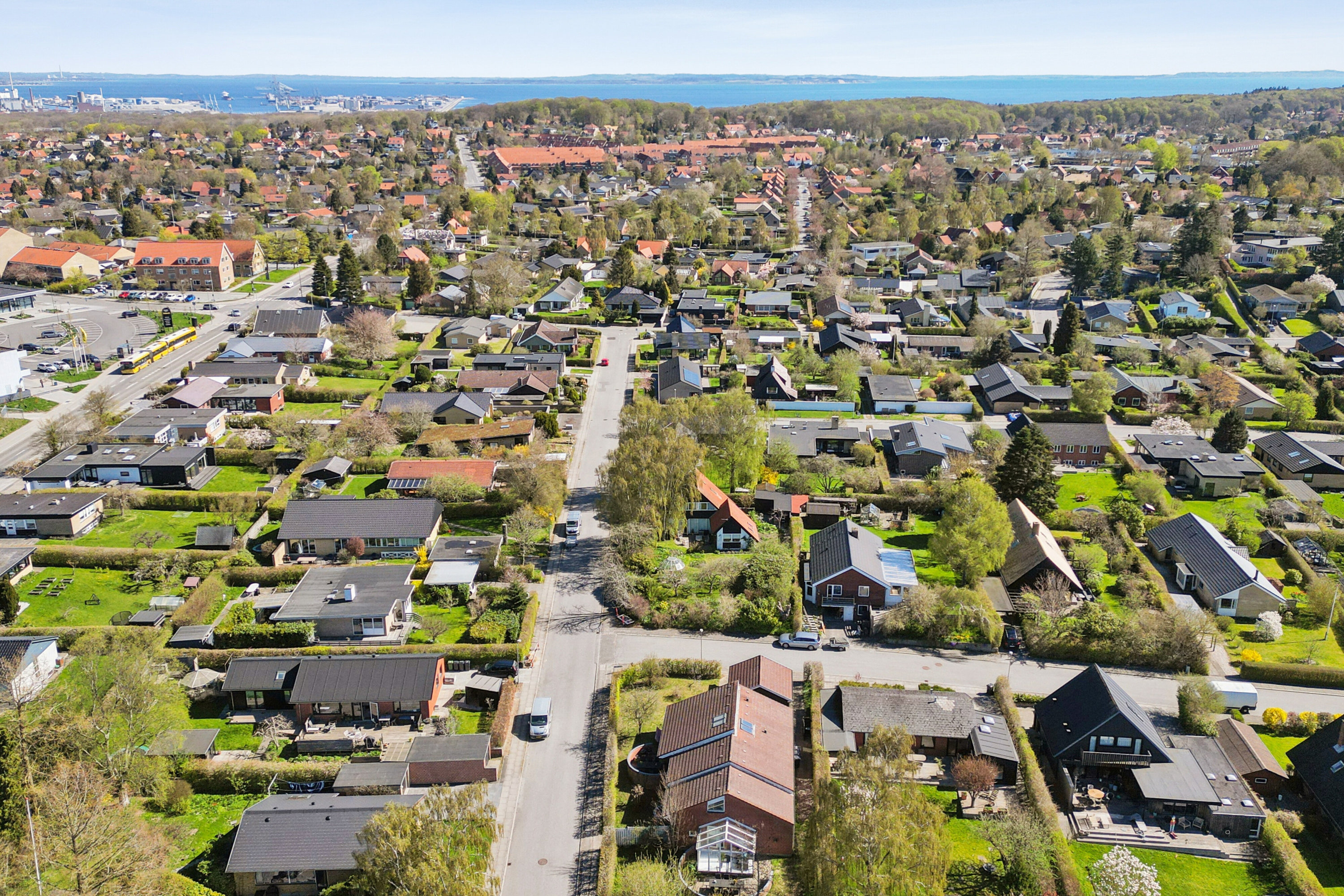 Fremhævet luftfoto billede i fuldskærmstilstand. Billede af Tyrrestrupvej 9, 8270 Højbjerg