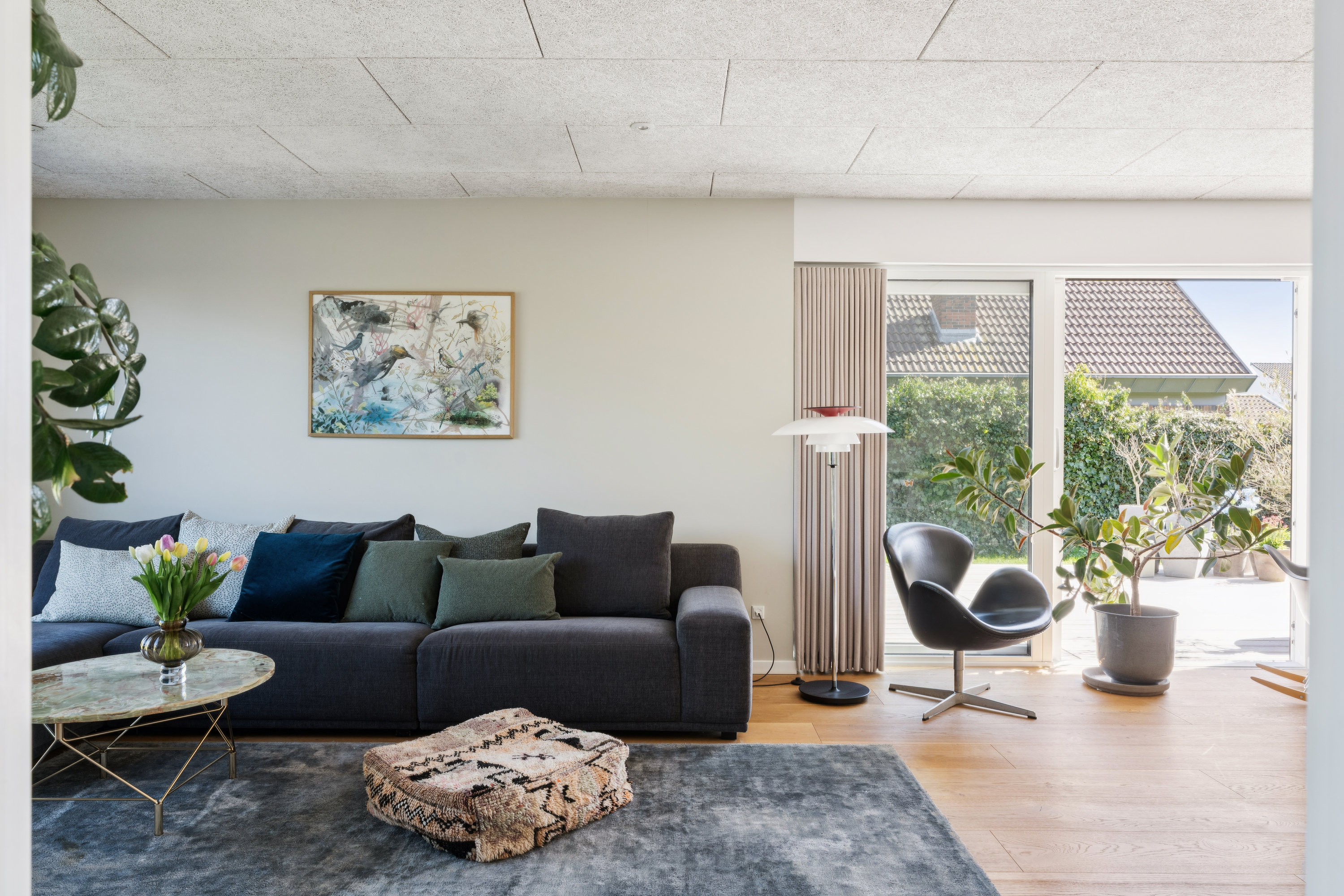 Fremhævet stue billede i fuldskærmstilstand. Billede af Vibevej 11, 8240 Risskov