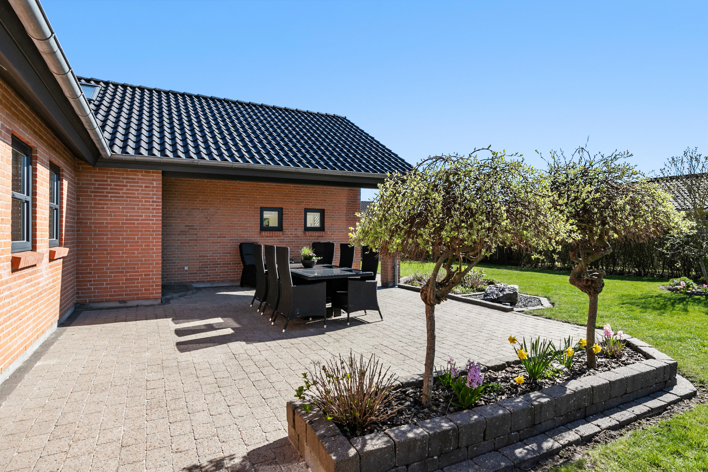 Fremhævet terrasse billede i fuldskærmstilstand. Billede af Rugmarken 172, 9690 Fjerritslev