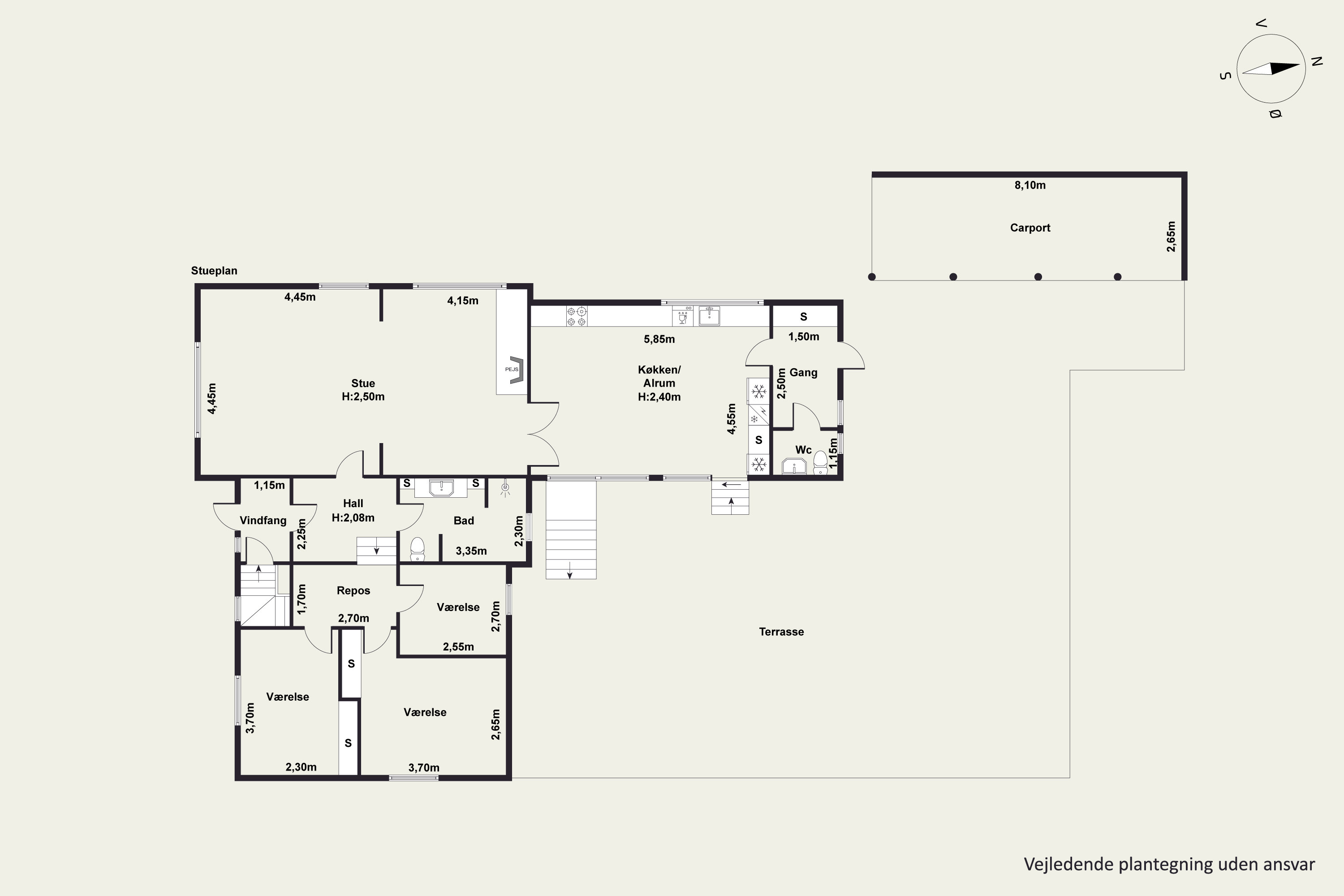 Plantegninger billede af Nørre Tranders Vej 87, Vejgaard, 9000 Aalborg