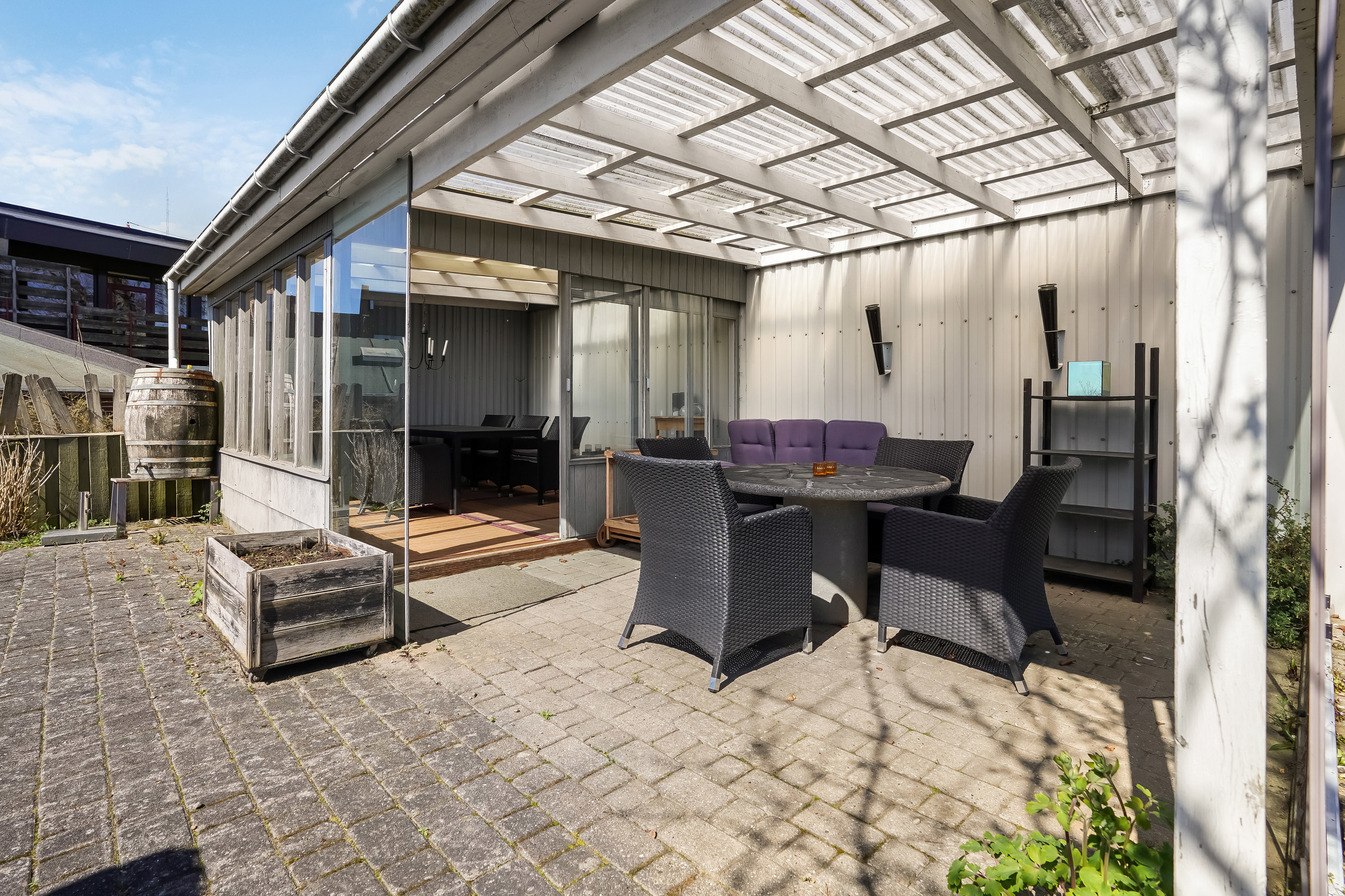 Fremhævet terrasse billede i fuldskærmstilstand. Billede af Bygade 29, 7160 Tørring