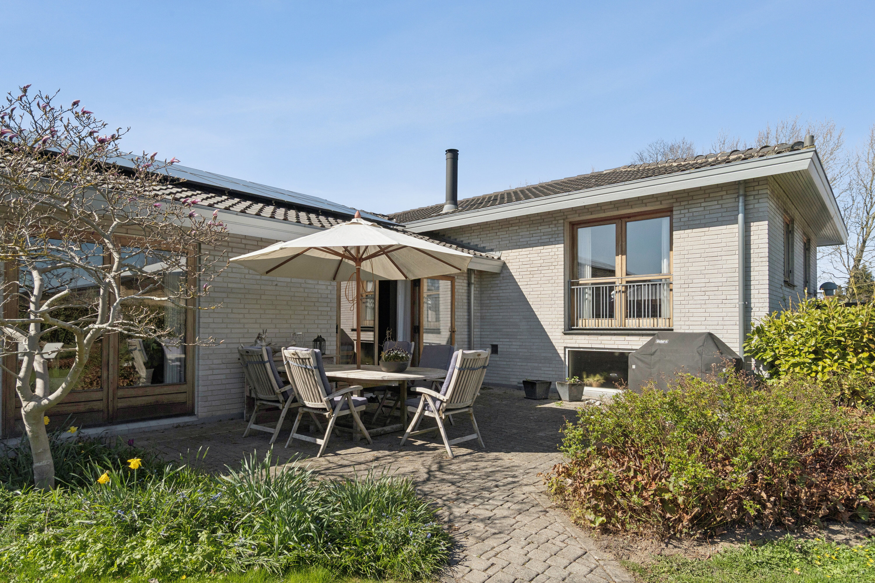 Fremhævet overdækket terrasse billede i fuldskærmstilstand. Billede af Themstrupvej 17, 4690 Haslev