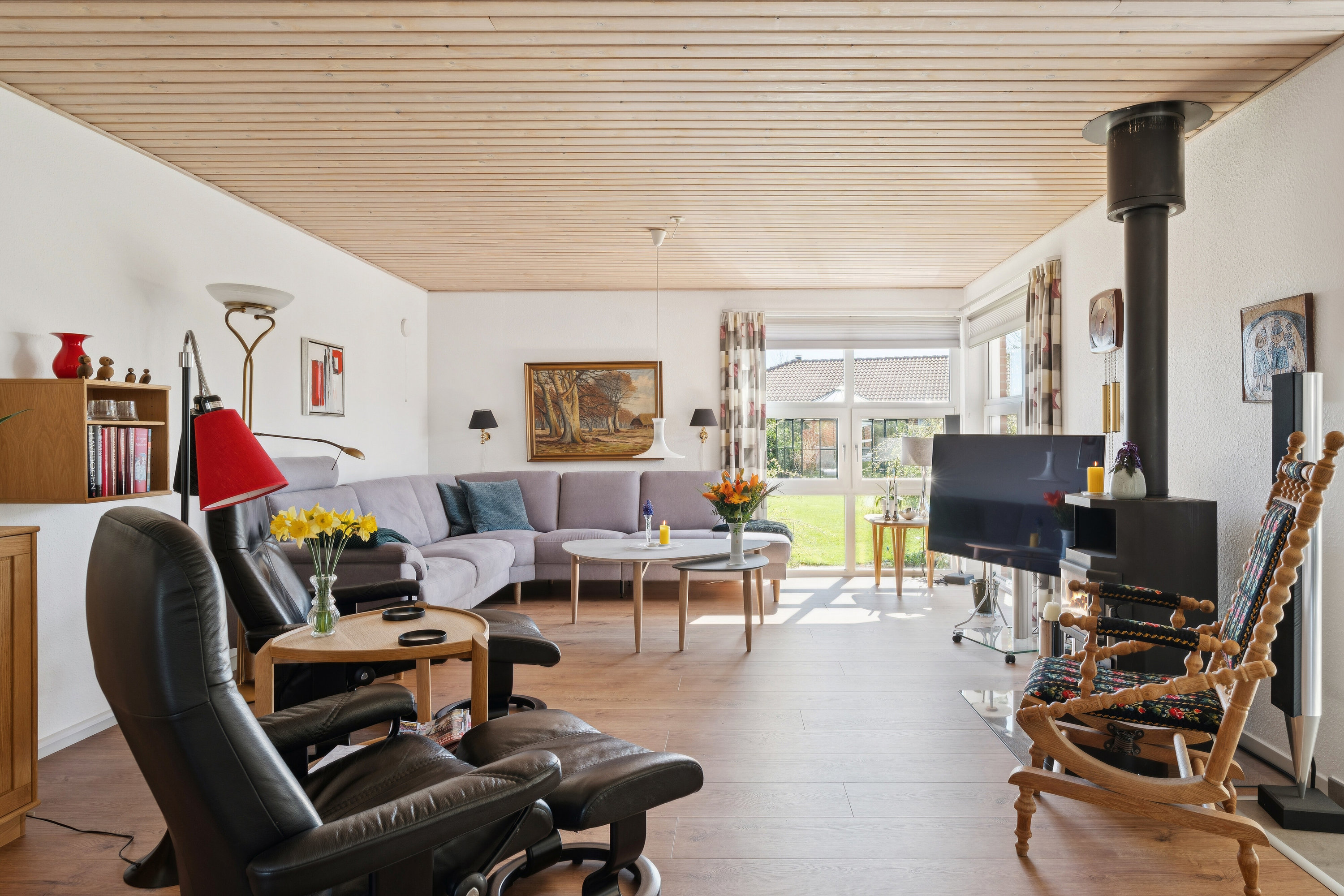 Fremhævet stue billede i fuldskærmstilstand. Billede af Tingstedet 55, 7190 Billund