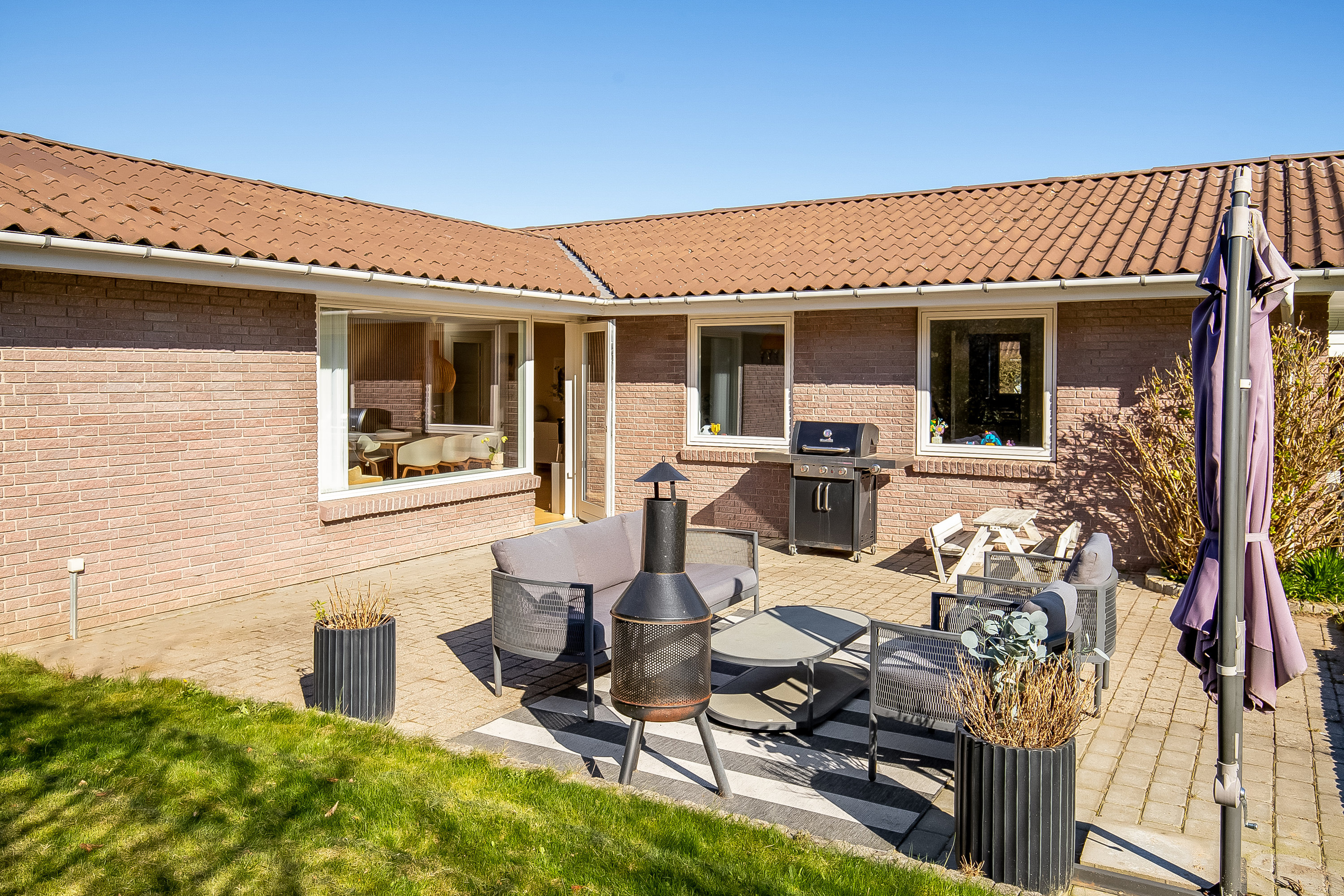 Fremhævet terrasse billede i fuldskærmstilstand. Billede af Nørrediget 25, Nørremarken, 7100 Vejle