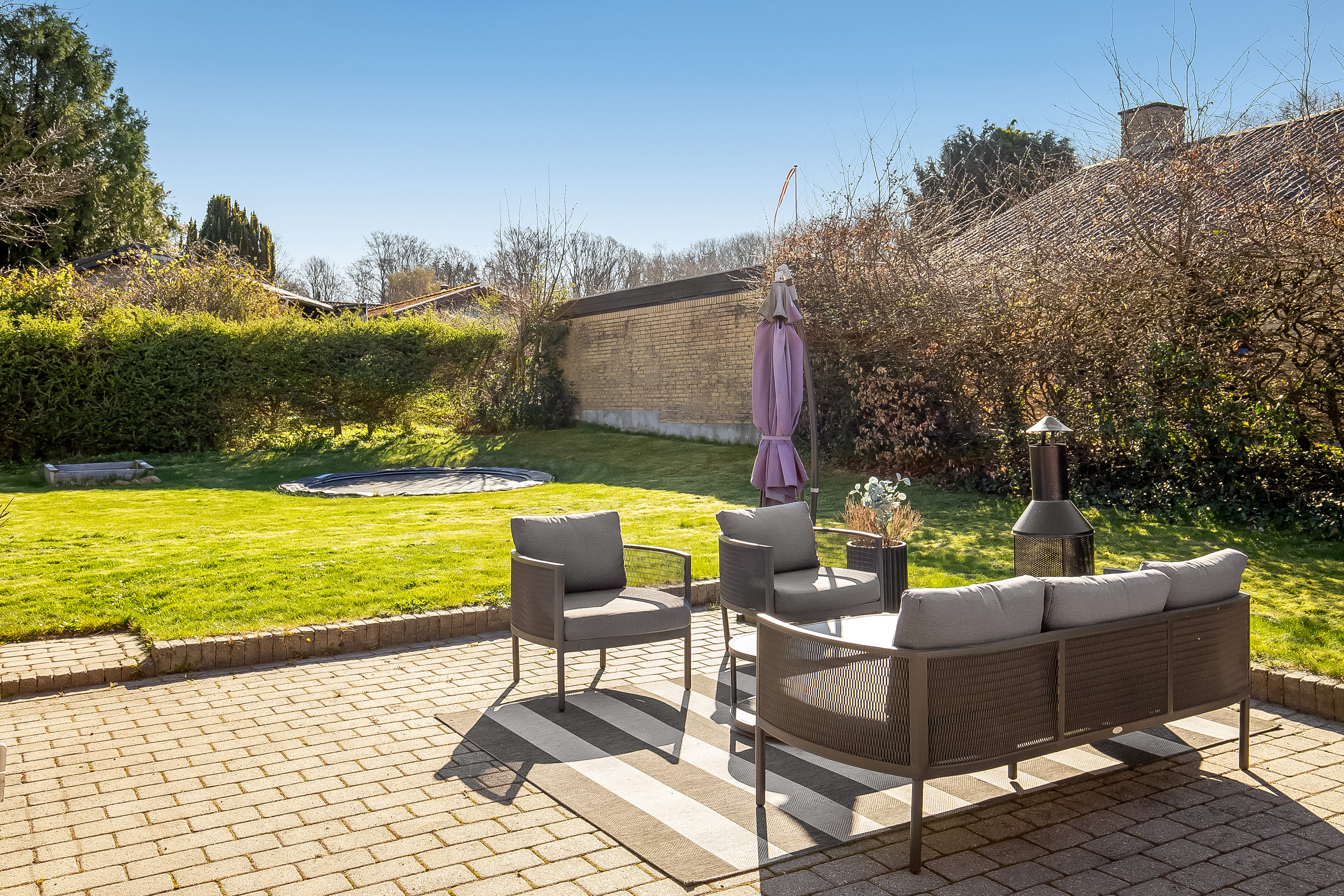 Fremhævet terrasse billede i fuldskærmstilstand. Billede af Nørrediget 25, Nørremarken, 7100 Vejle