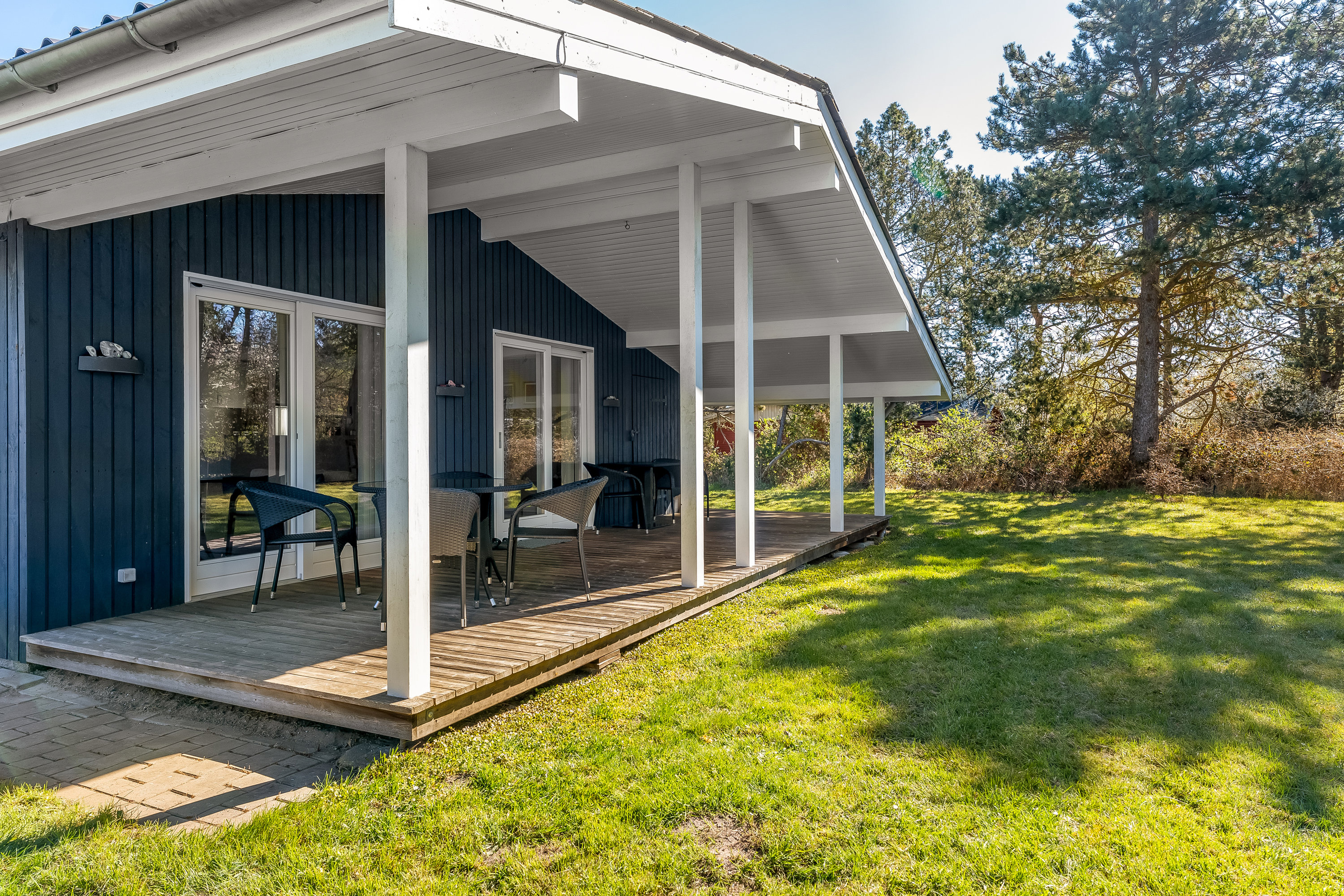 Fremhævet overdækket terrasse billede i fuldskærmstilstand. Billede af Lærkelunden 50, Kramnitze, 4970 Rødby